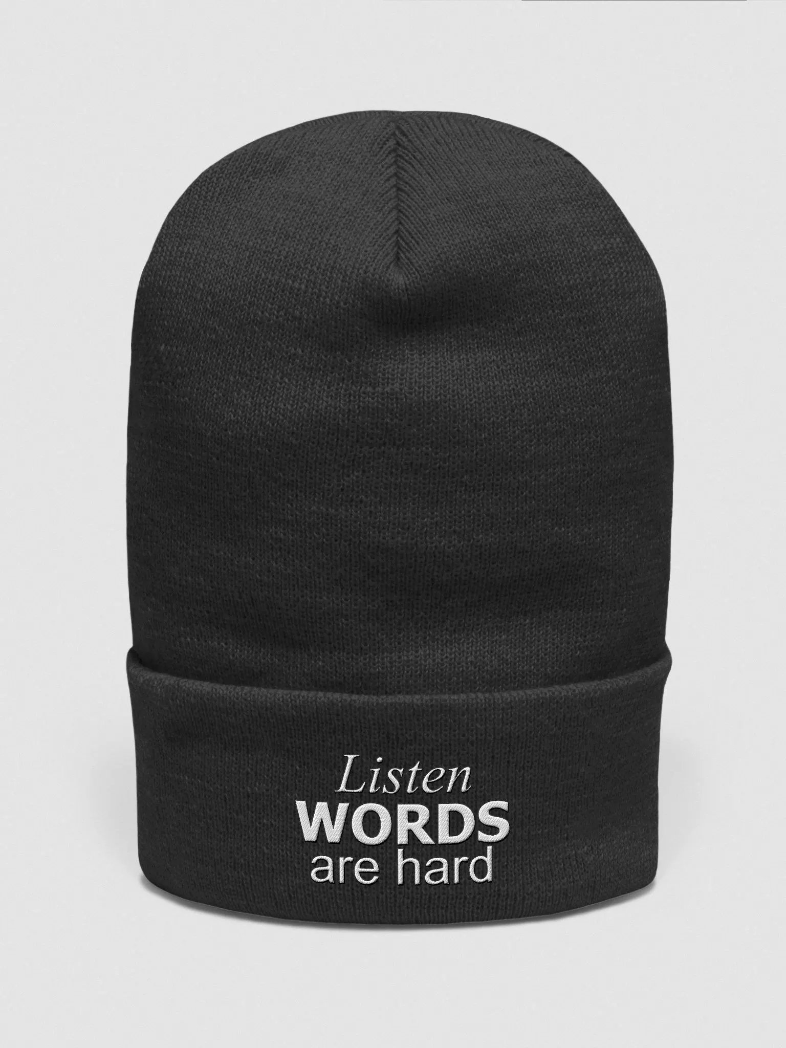 Words Are Hard Beanie product image (1)