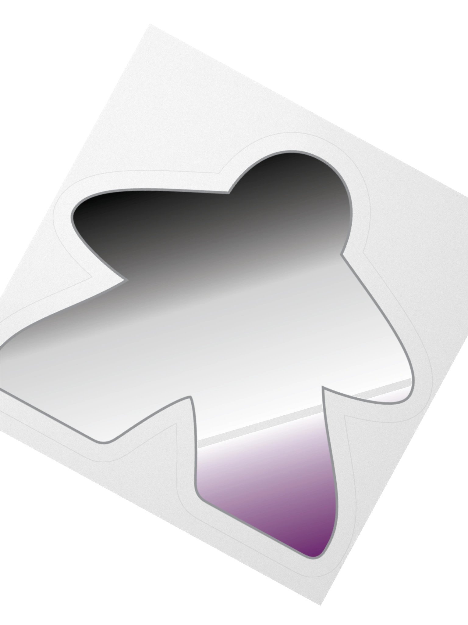 Asexual Pride Gradient Meeple Sticker product image (6)