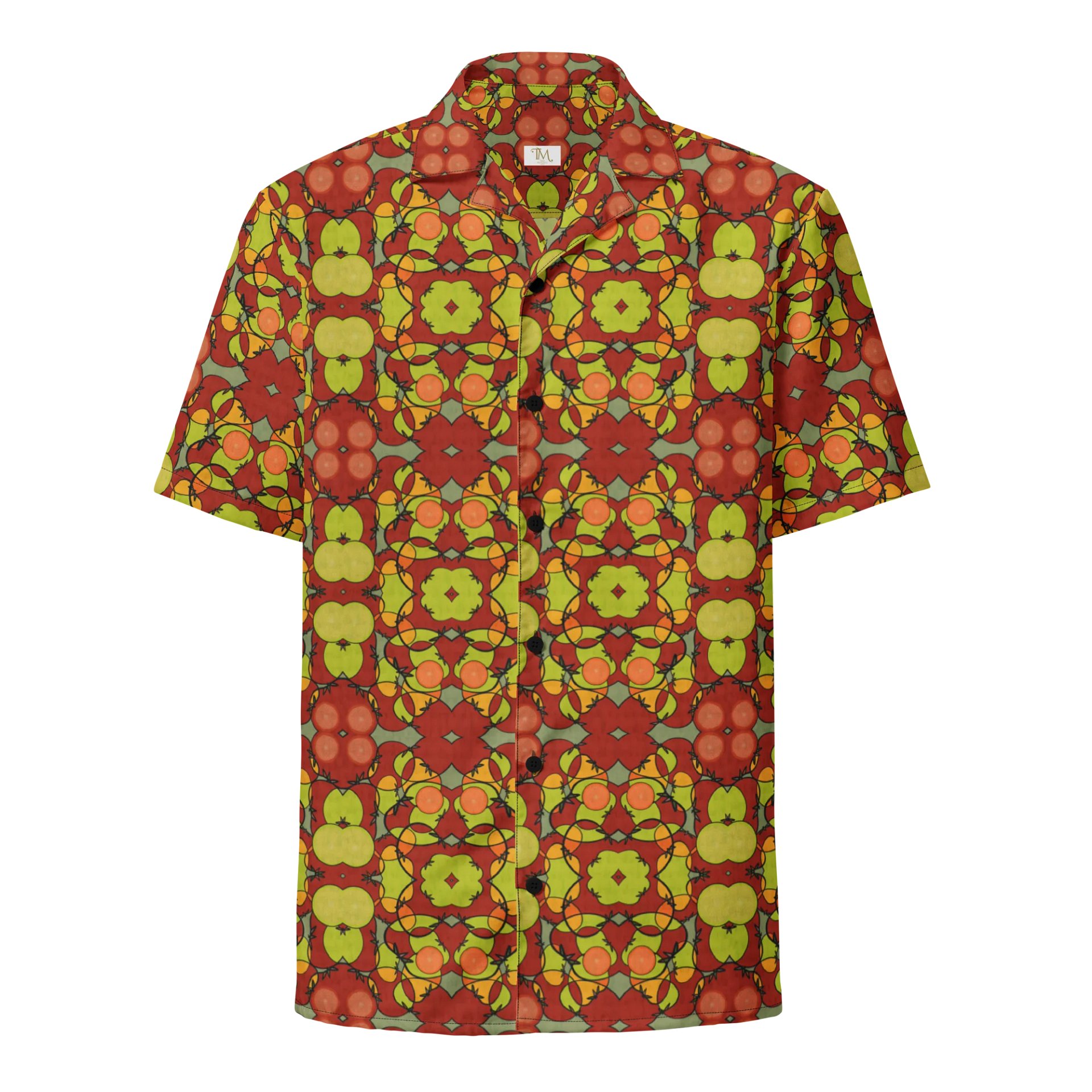 Tomato Glow – Vibrant Pattern Hawaiian Shirt product image (3)