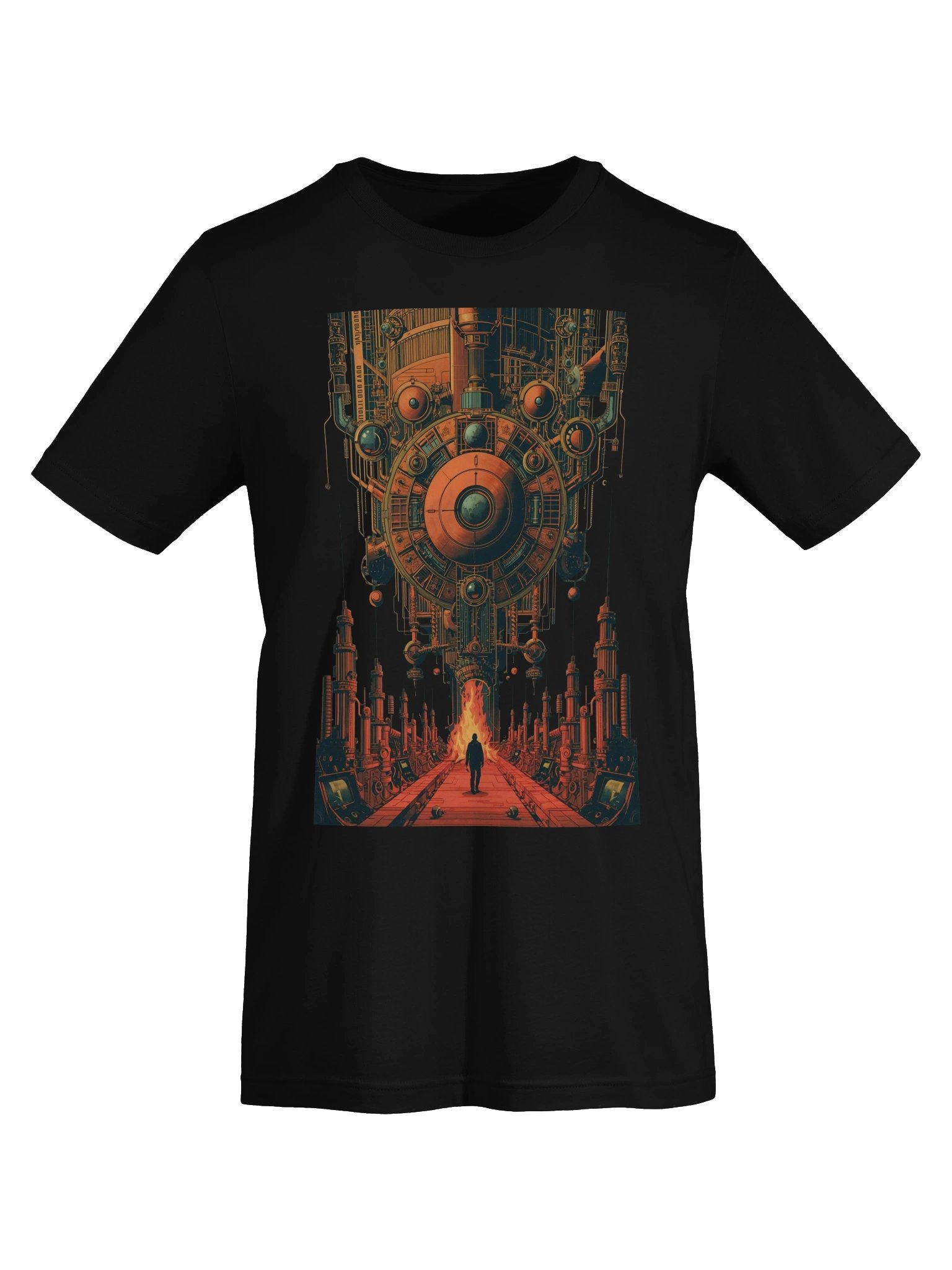 Retro-Futurist Machine Fire Lightweight T-Shirt product image (4)