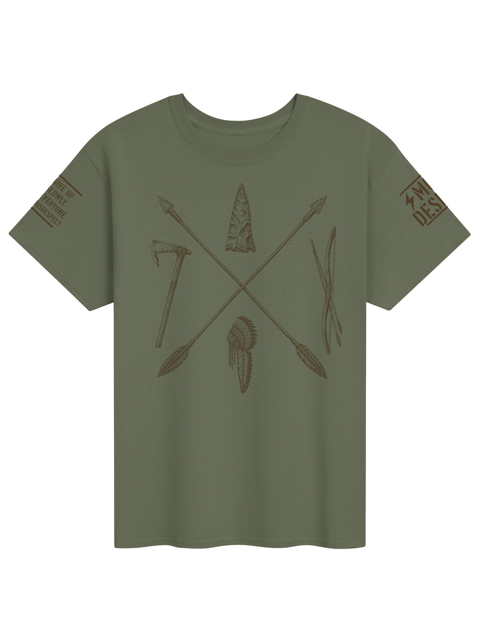 Warrior’s Code Crossed Arrows Heavy Cotton Tee product image (1)