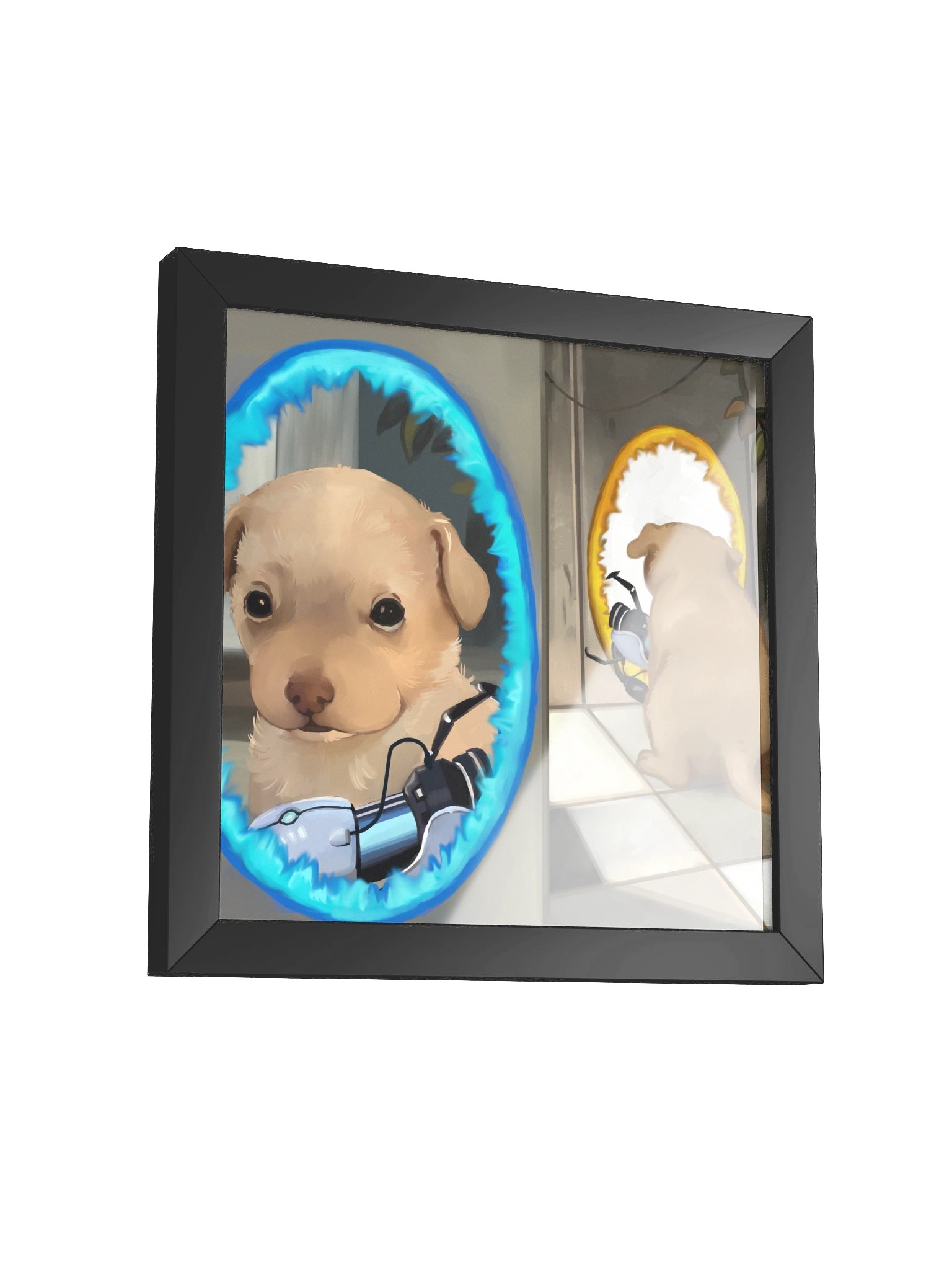 Portal dog framed poster product image (11)