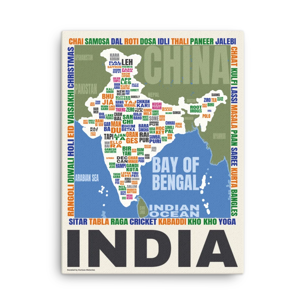 India Word Map Canvas product image (1)