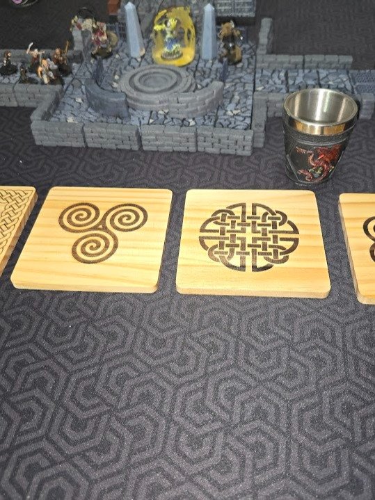 Celtic Knot Wood Coasters - Mixed product image (1)