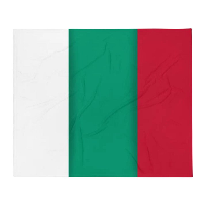 White Green Red Flag Colored Throw Blanket product image (2)