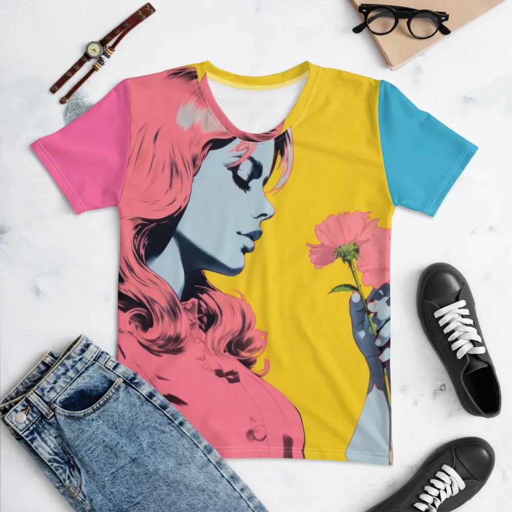 Pop Art Portrait All-Over Print Women’s Crew Neck T-Shirt product image (2)