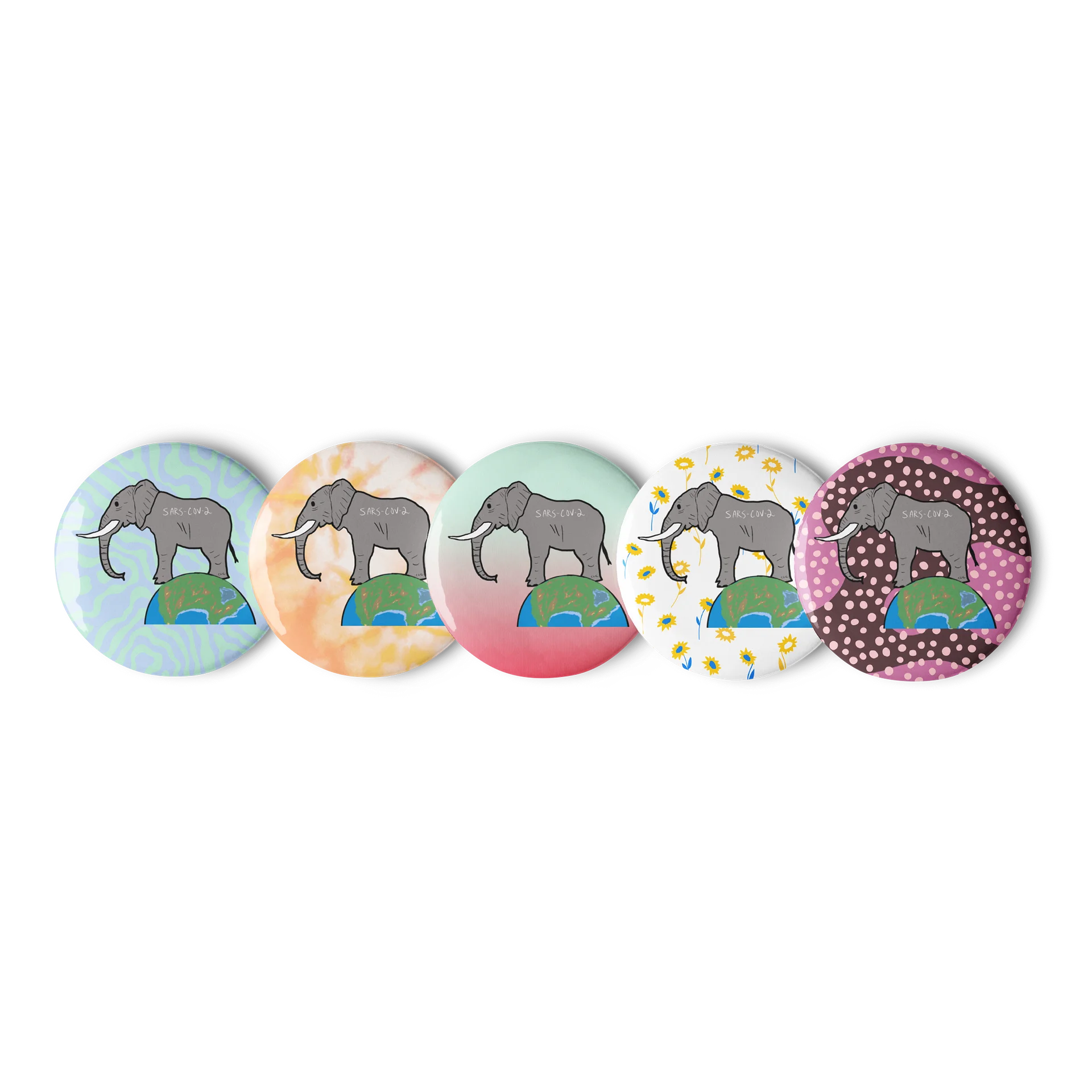 Elephant In The Room (Covid) button product image (1)