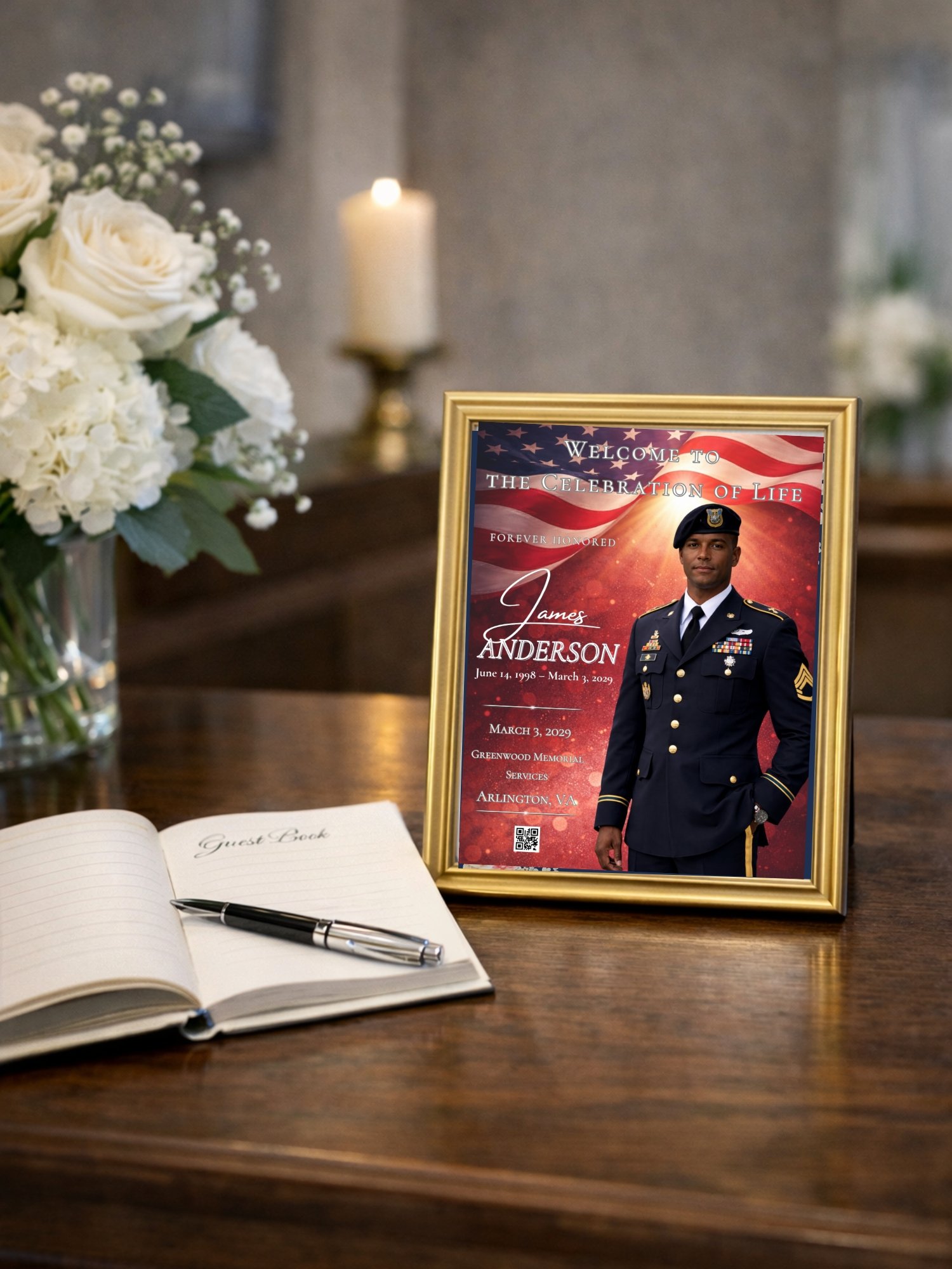 Funeral Welcome Sign Editable Canva Template, Memorial Service Poster, Celebration of Life Sign, 3 Sizes product image (5)
