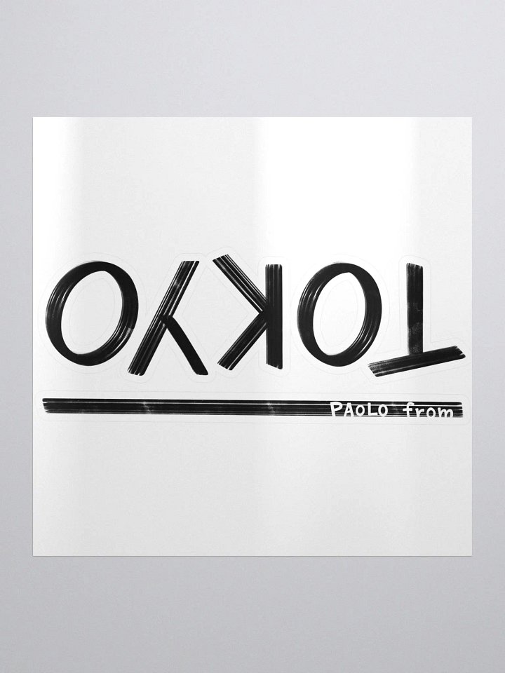 Tokyo Upside Down (Black Text) Sticker product image (1)