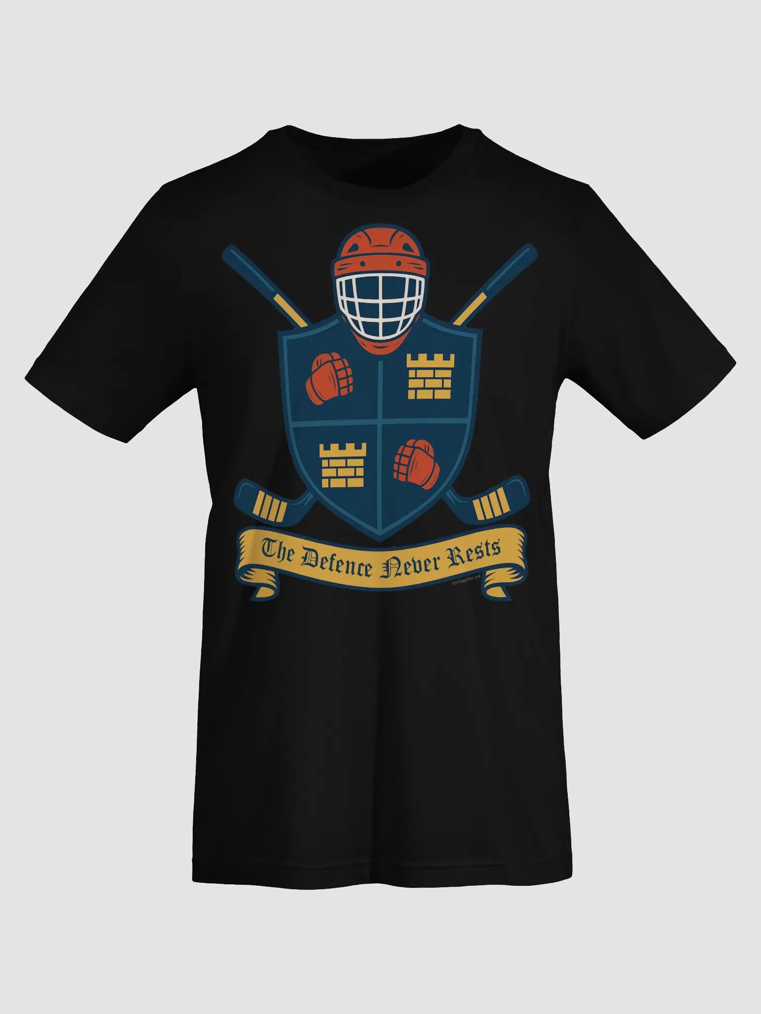 Funny Hockey T-Shirt - The Defence Never Rests - Beer League Hockey Shirt for Men - Gift for Hockey Players who Love Breaking Up Plays product image (8)
