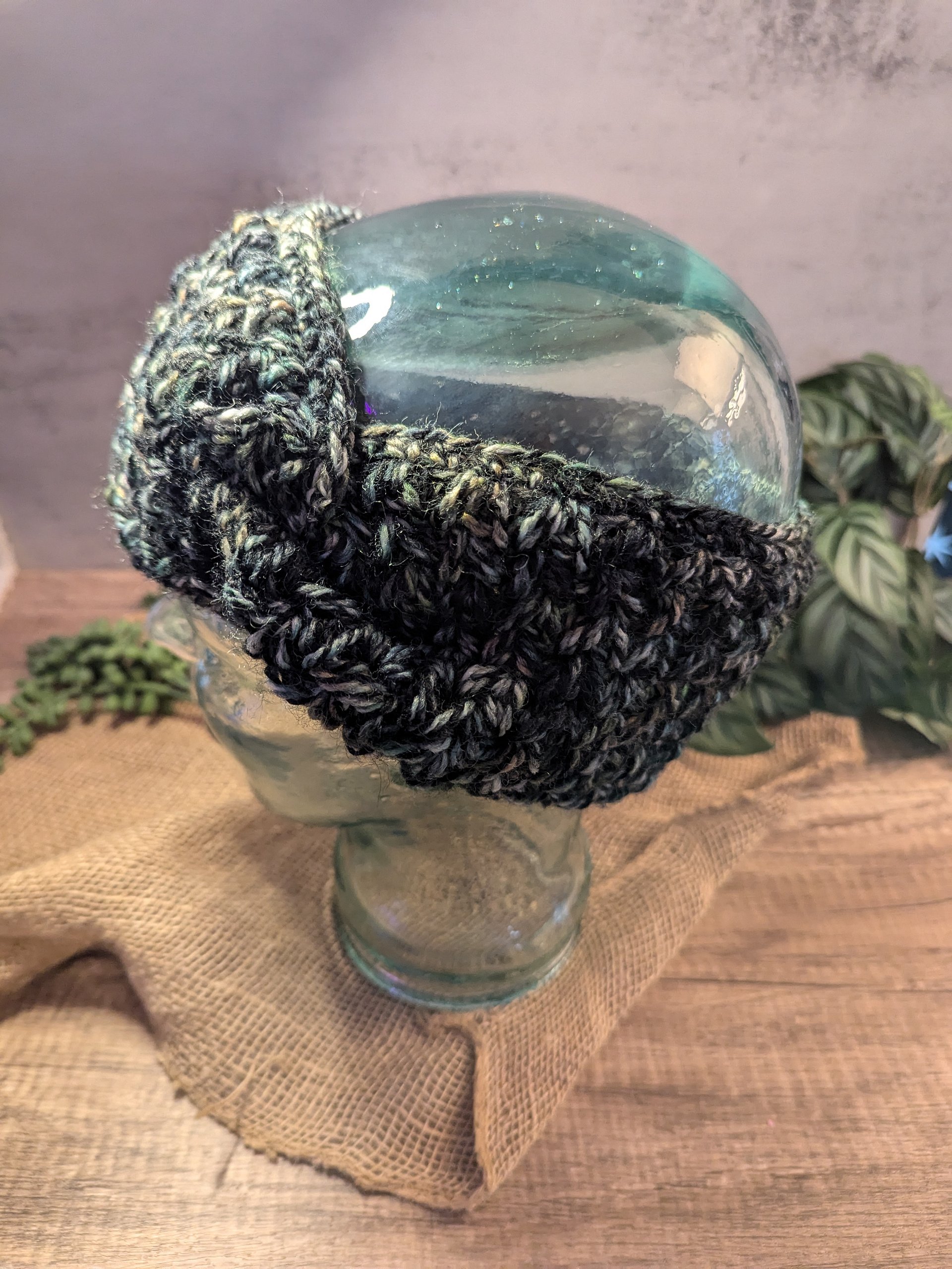 Meadow Ear Warmer - Dark Green Varigated product image (2)