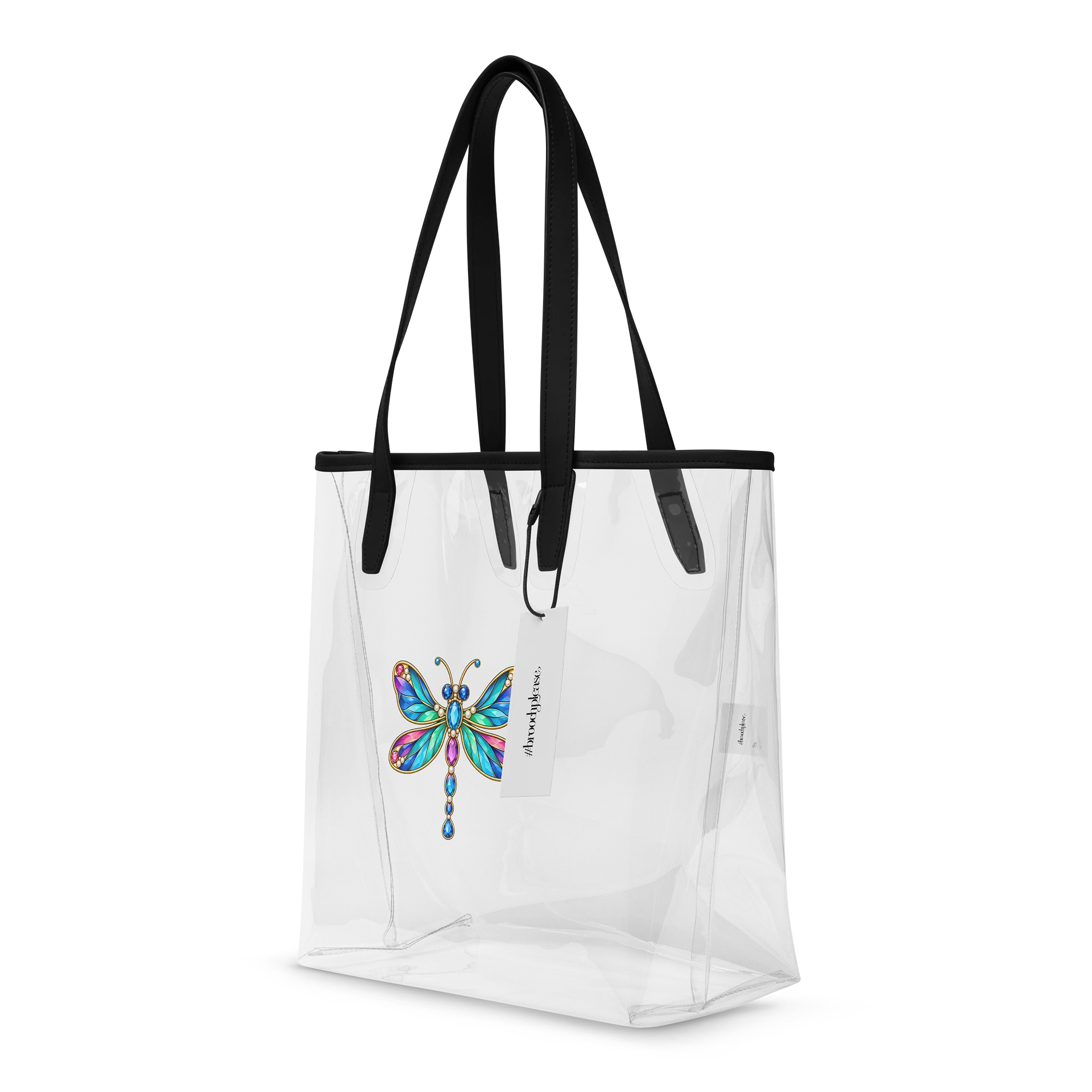 Jewel-inspired Dragonfly Brooch Clear Tote product image (4)