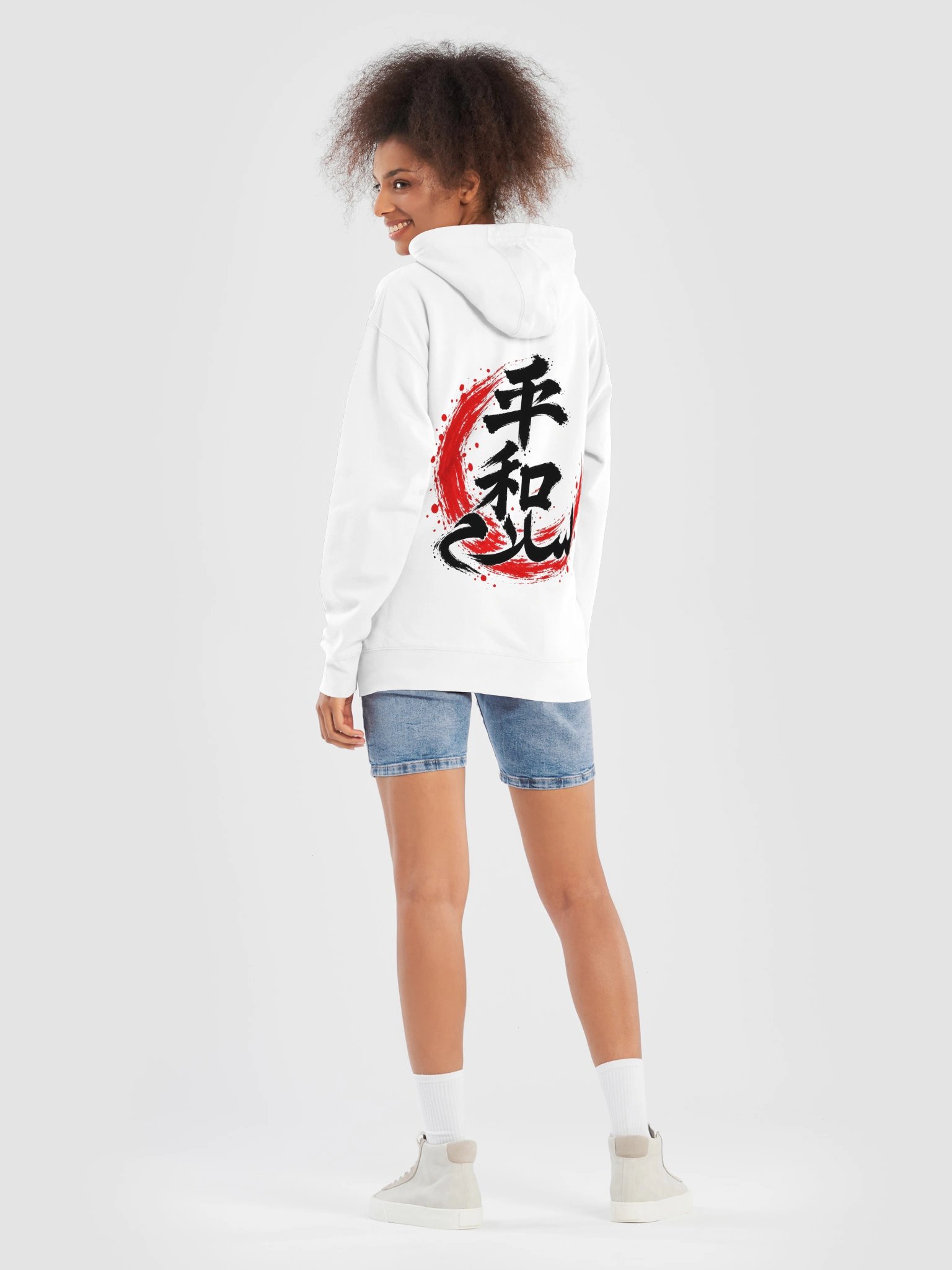 Peace — Black Ink Hoodie Heavy product image (8)