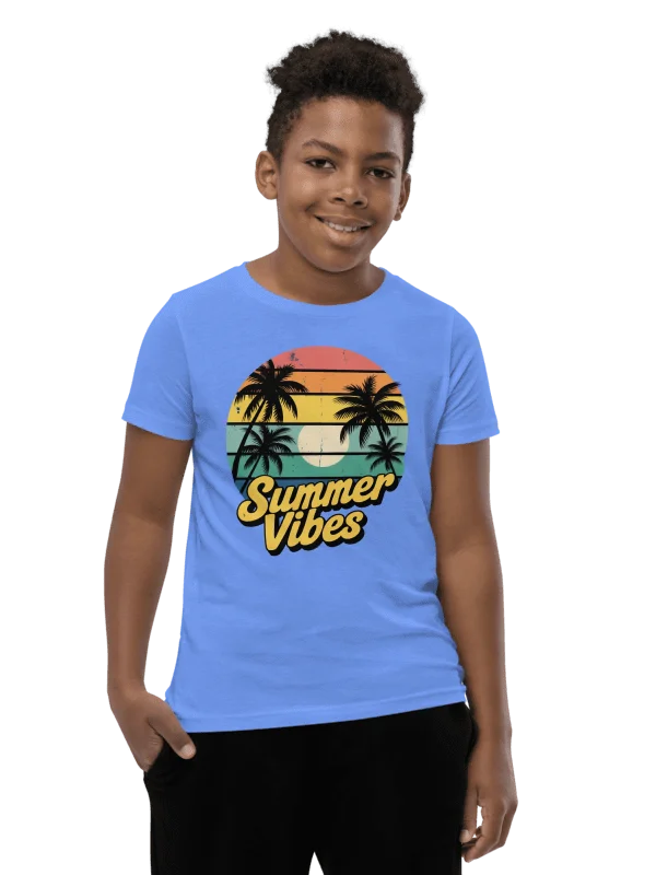 Retro Sunset Summer Vibes Youth T-Shirt product image (18)