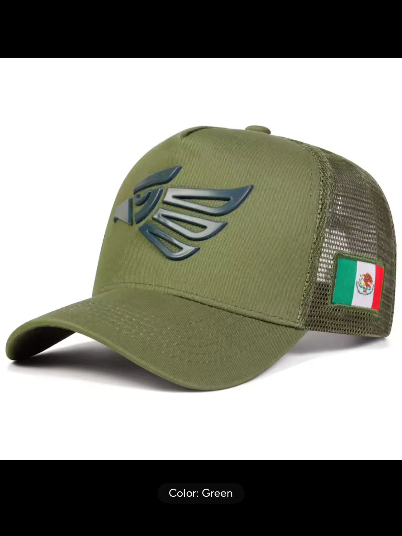 Unisex Mexican Eagle Label Baseball Net Caps Outdoor Adjustable Spring and Summer Casual Sunscreen Hat product image (2)