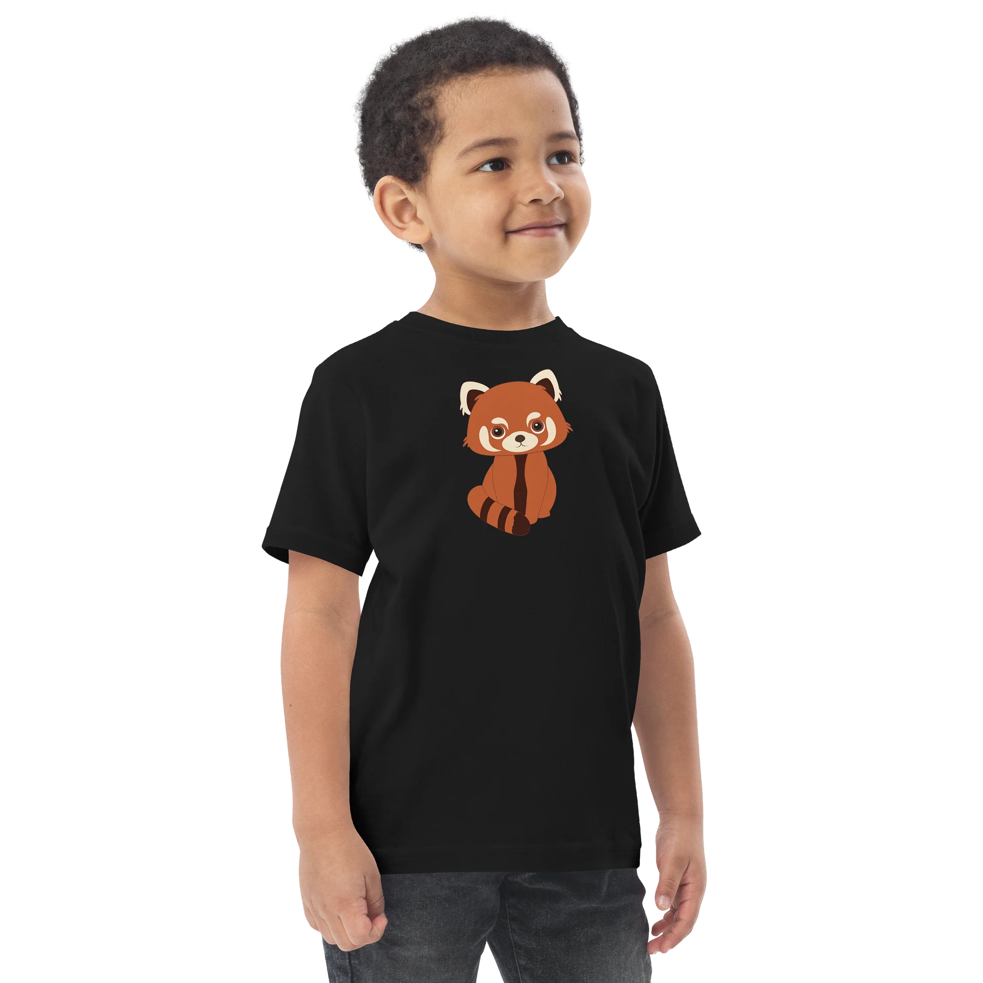Sitting Woodland Friend Red Panda Toddler Jersey T-Shirt product image (2)
