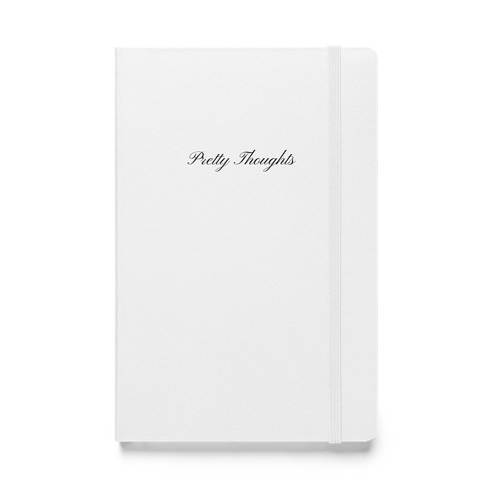 Pretty Thoughts White Hardcover Notebook product image (1)