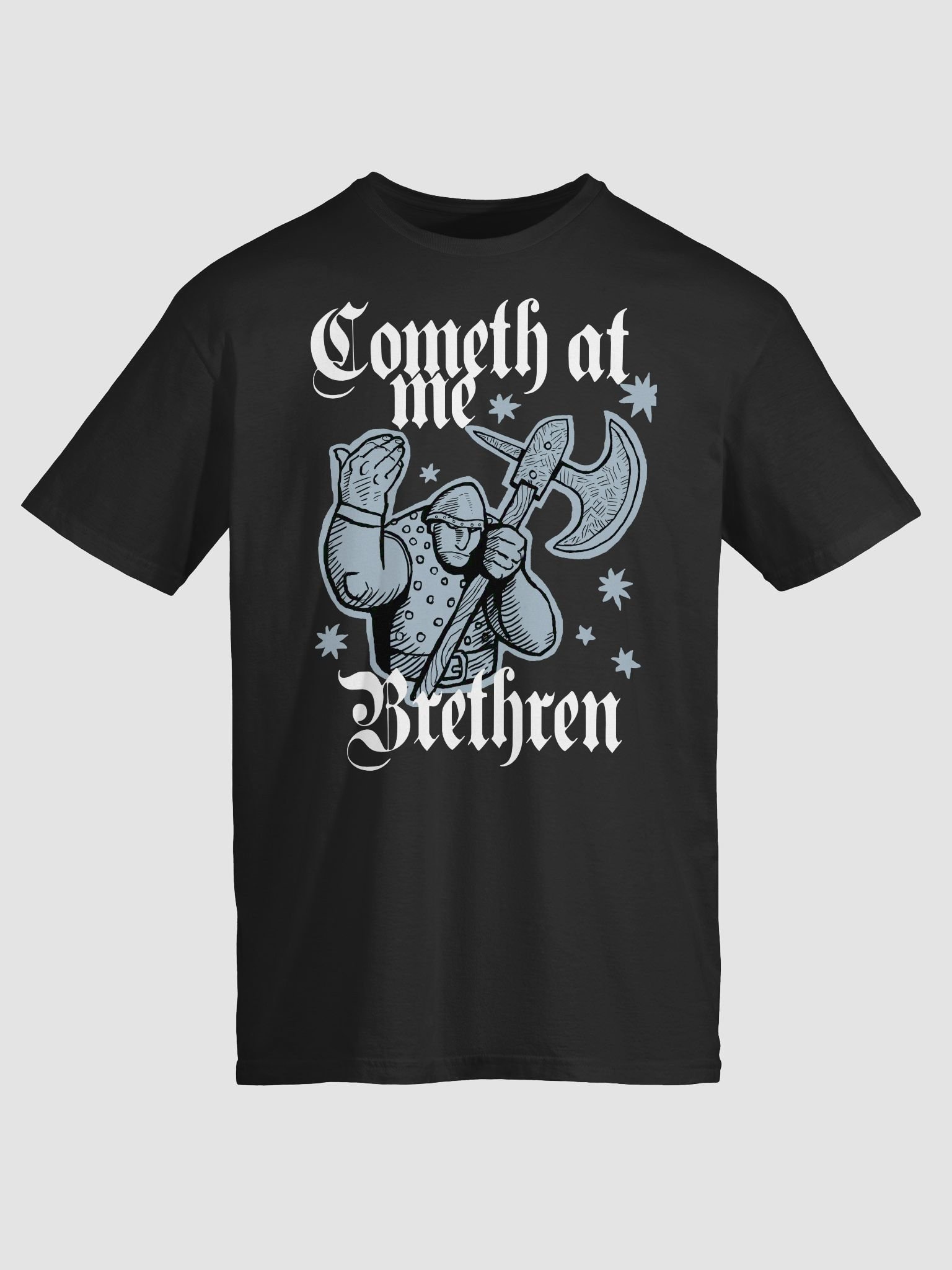 Fun medieval axe wielding Viking T shirt product image (1)