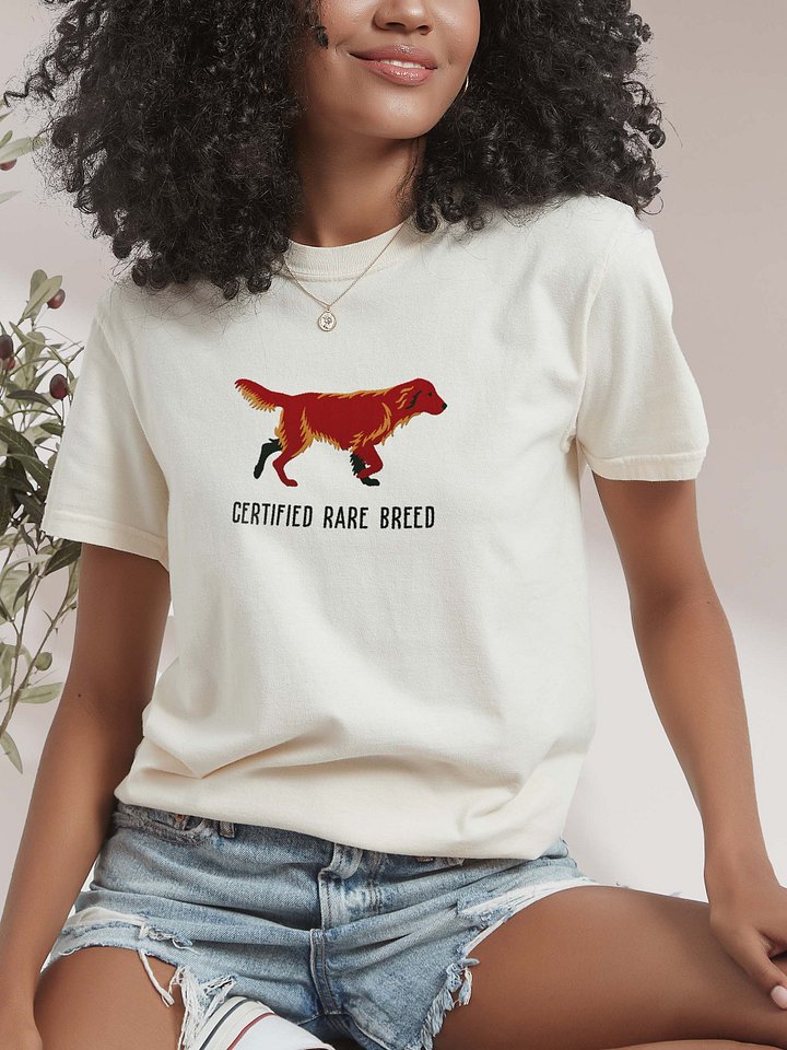 Certified Rare Breed T-Shirt(Embroidered) of a Flat-Coated Retriever(Chocolate) product image (2)