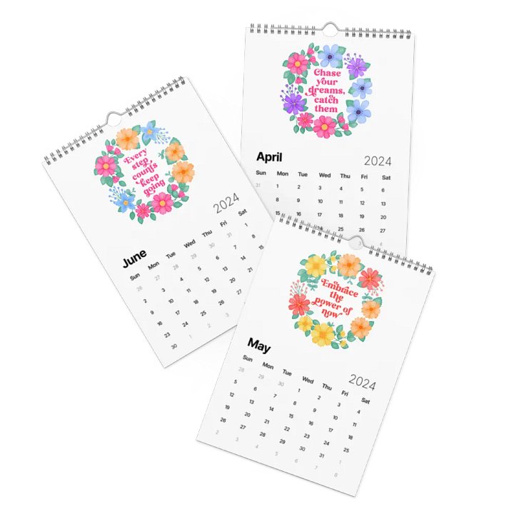 Vibrant Floral Motivational Quotes Calendar product image (1)