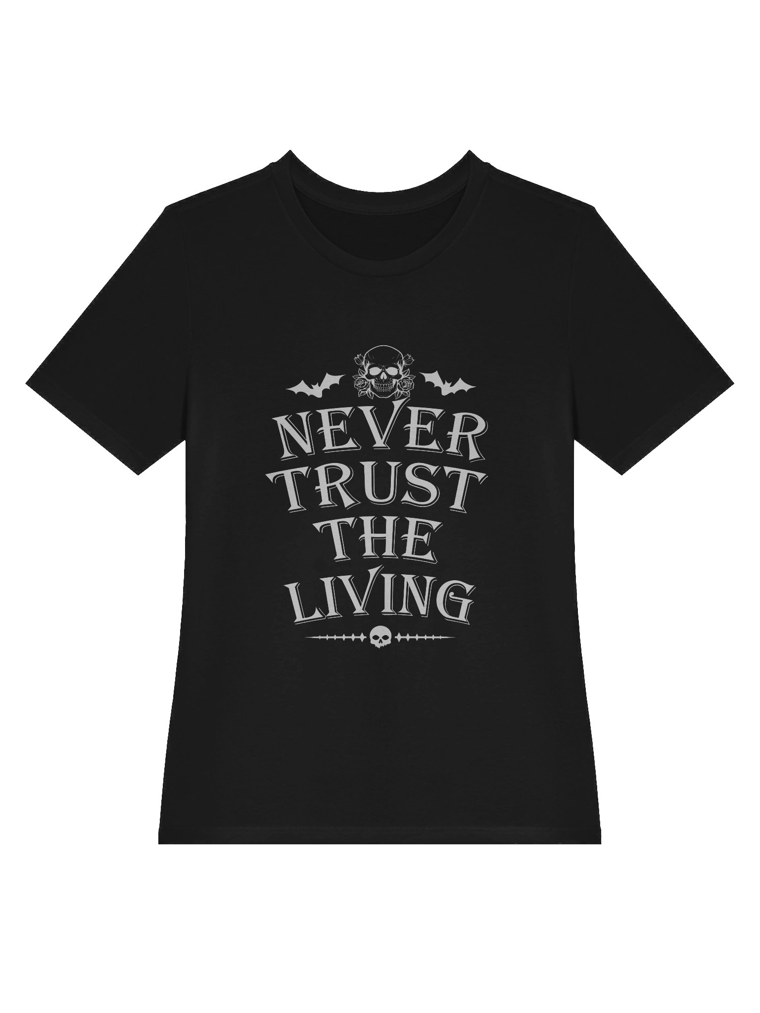 [UM Designs] Recently Never Trust the Living [white] - Women's Graphic Tee product image (3)