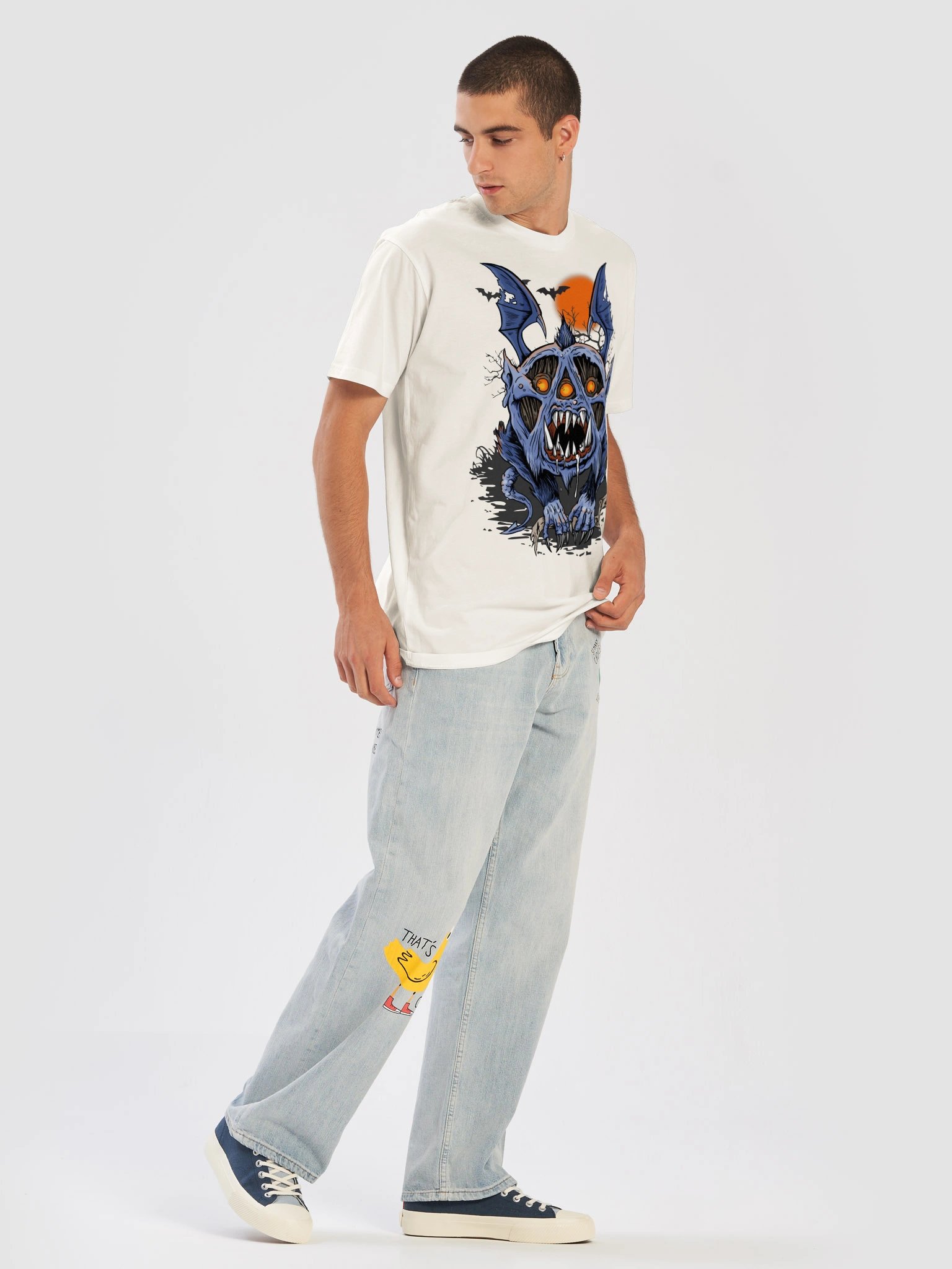 Three Eyed Night Tee (Bone) product image (5)