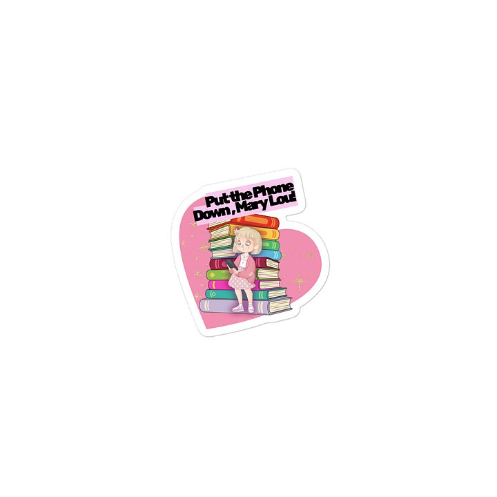 Mary Lou with Books Die Cut Sticker product image (2)