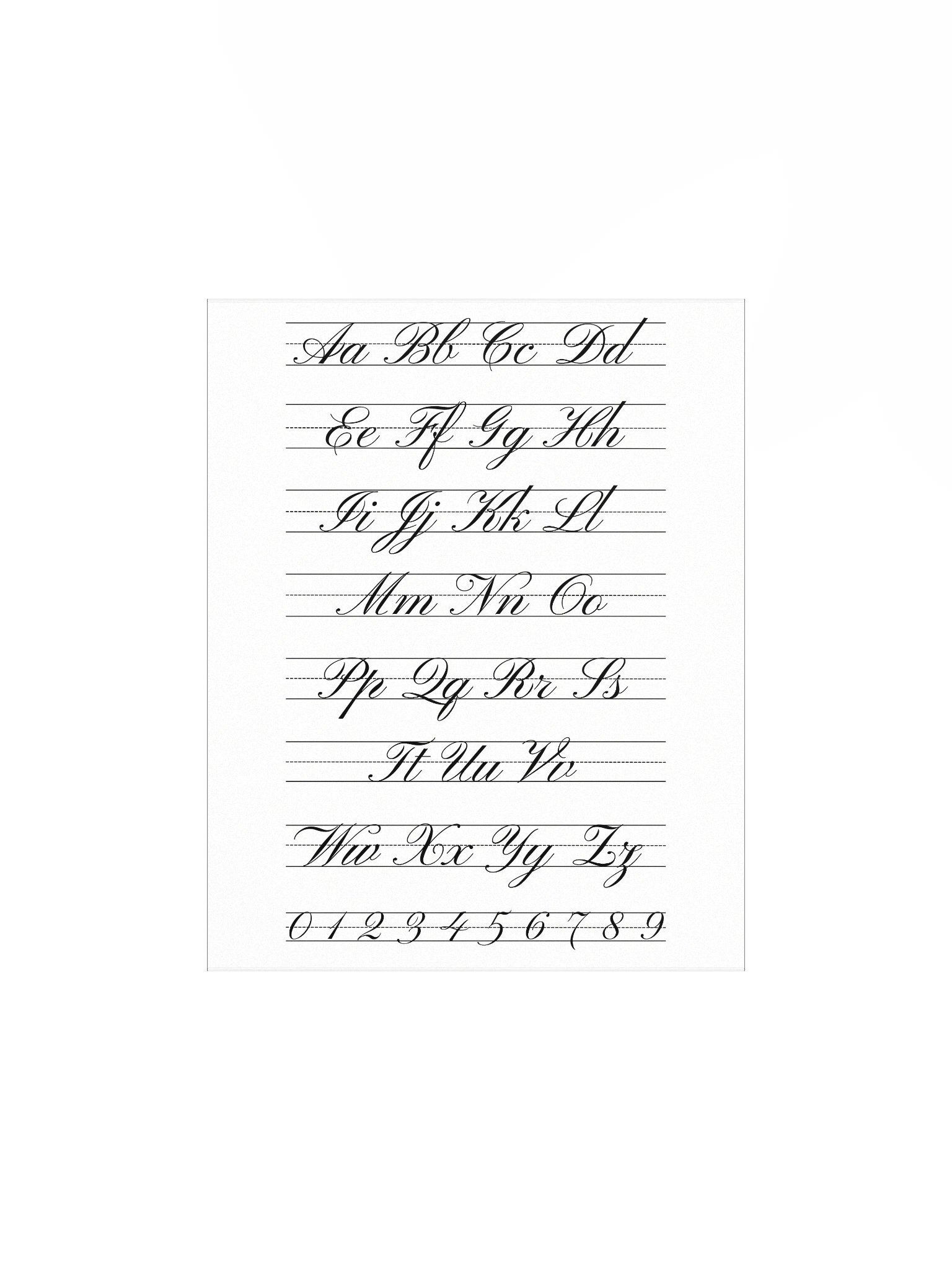Cursive Alphabet Reference Chart — Wall Poster product image (3)