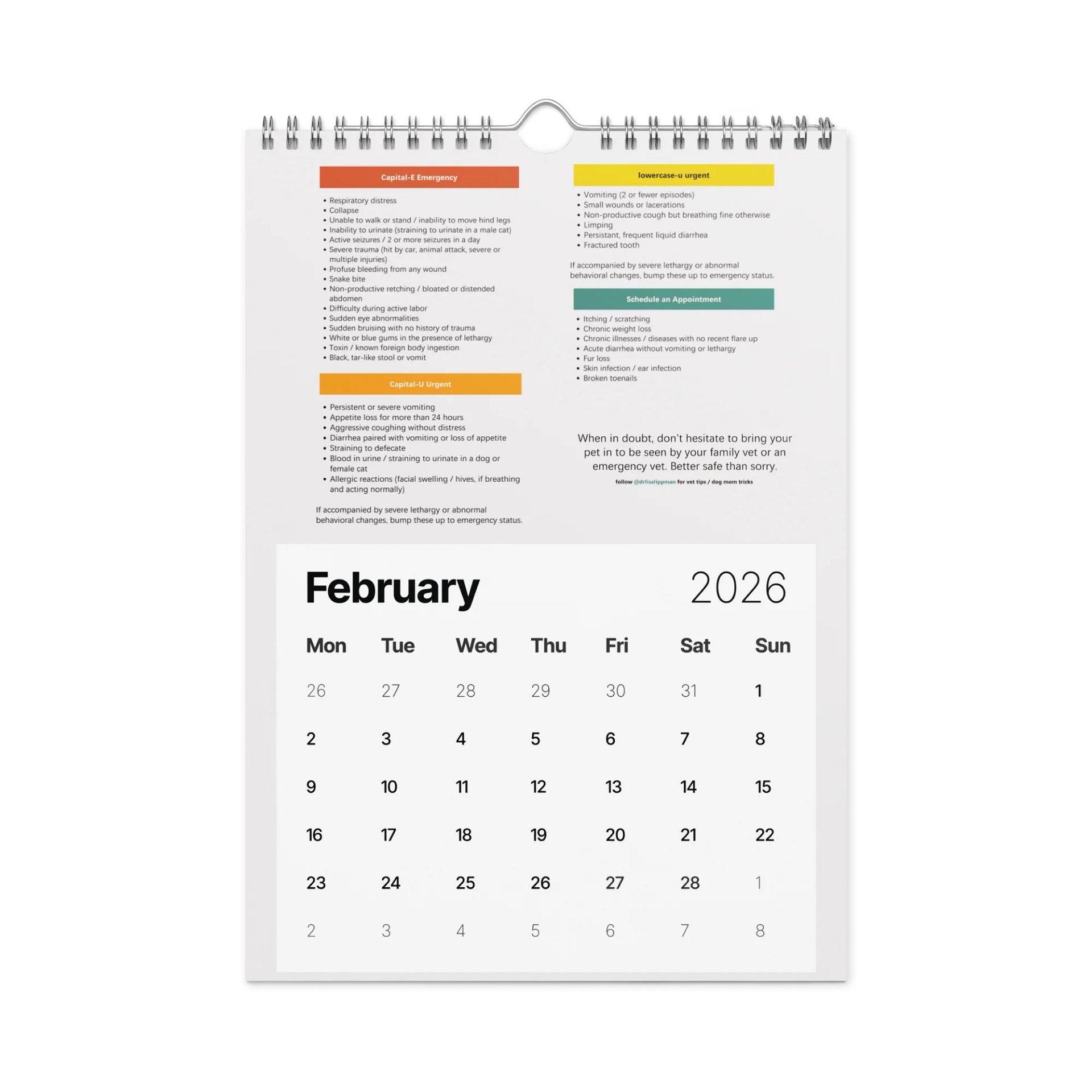 2026 Emergency Reference Wall Calendar product image (5)