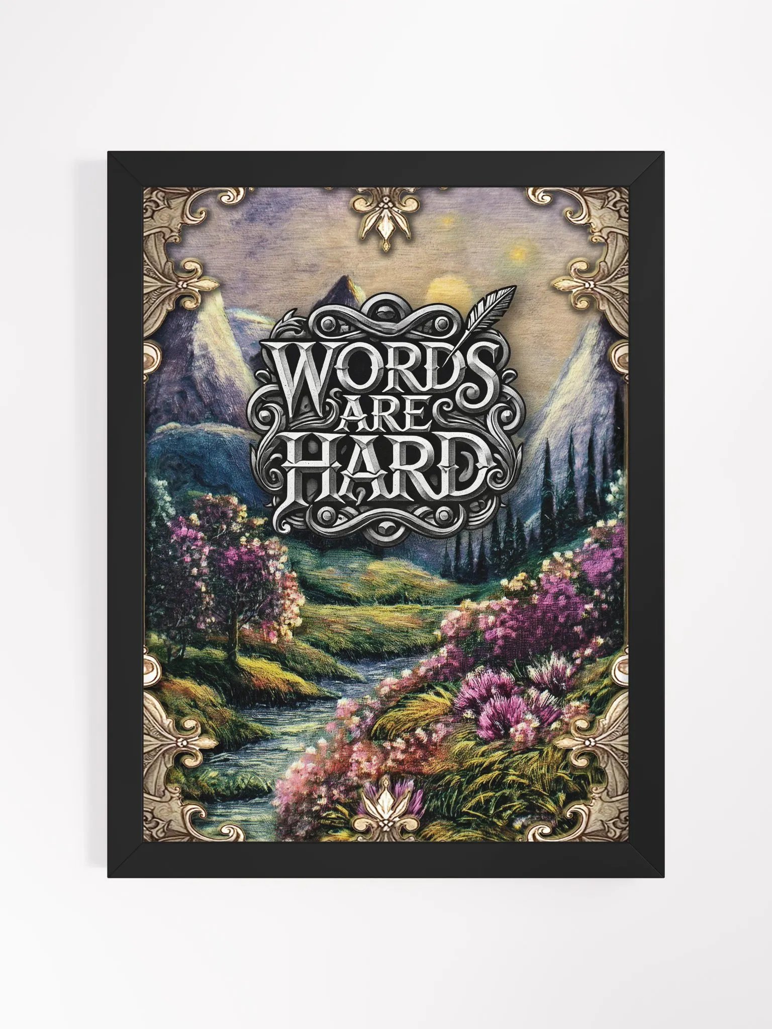Words are Hard Framed Poster product image (1)