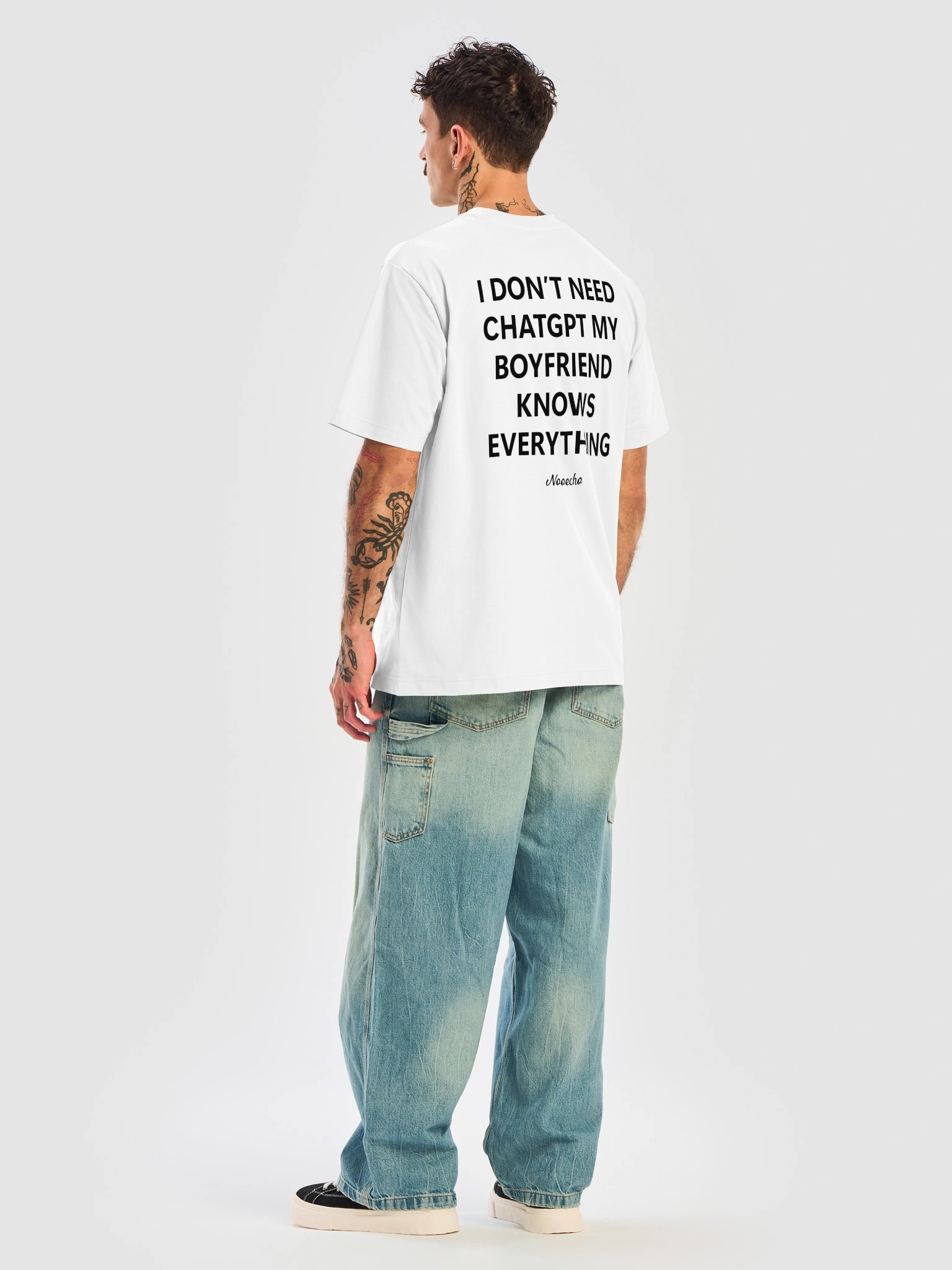 My Boyfriend Knows Everything – Funny AI Graphic T-Shirt product image (8)