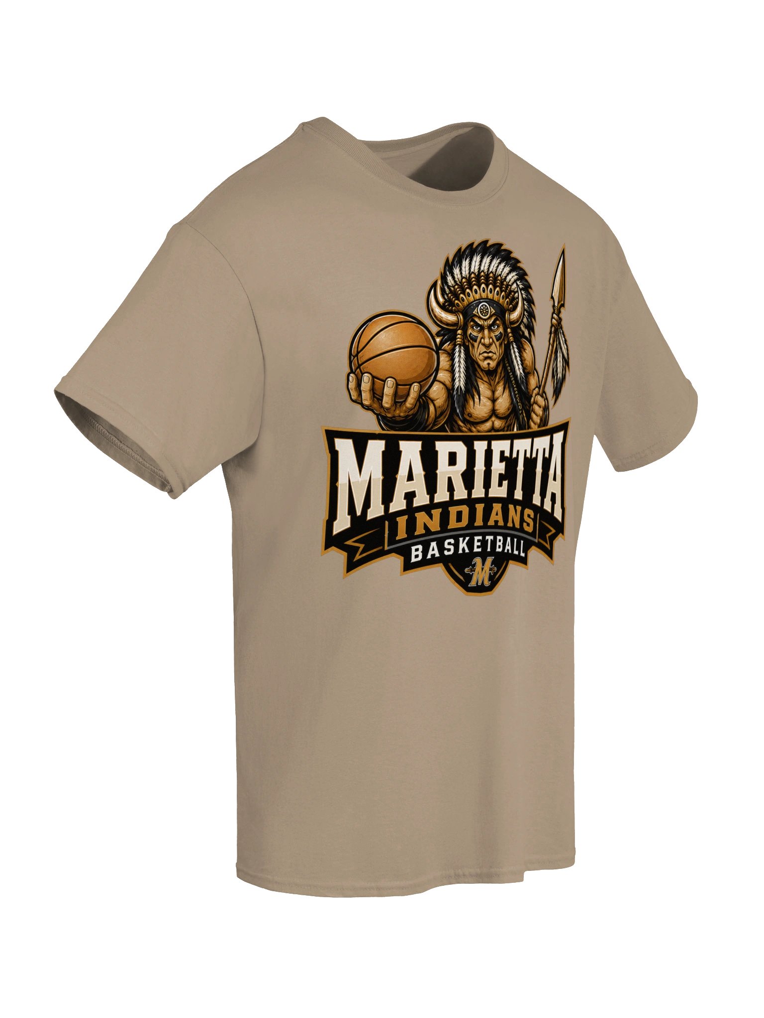 Marietta Indian Basketball Tee product image (66)