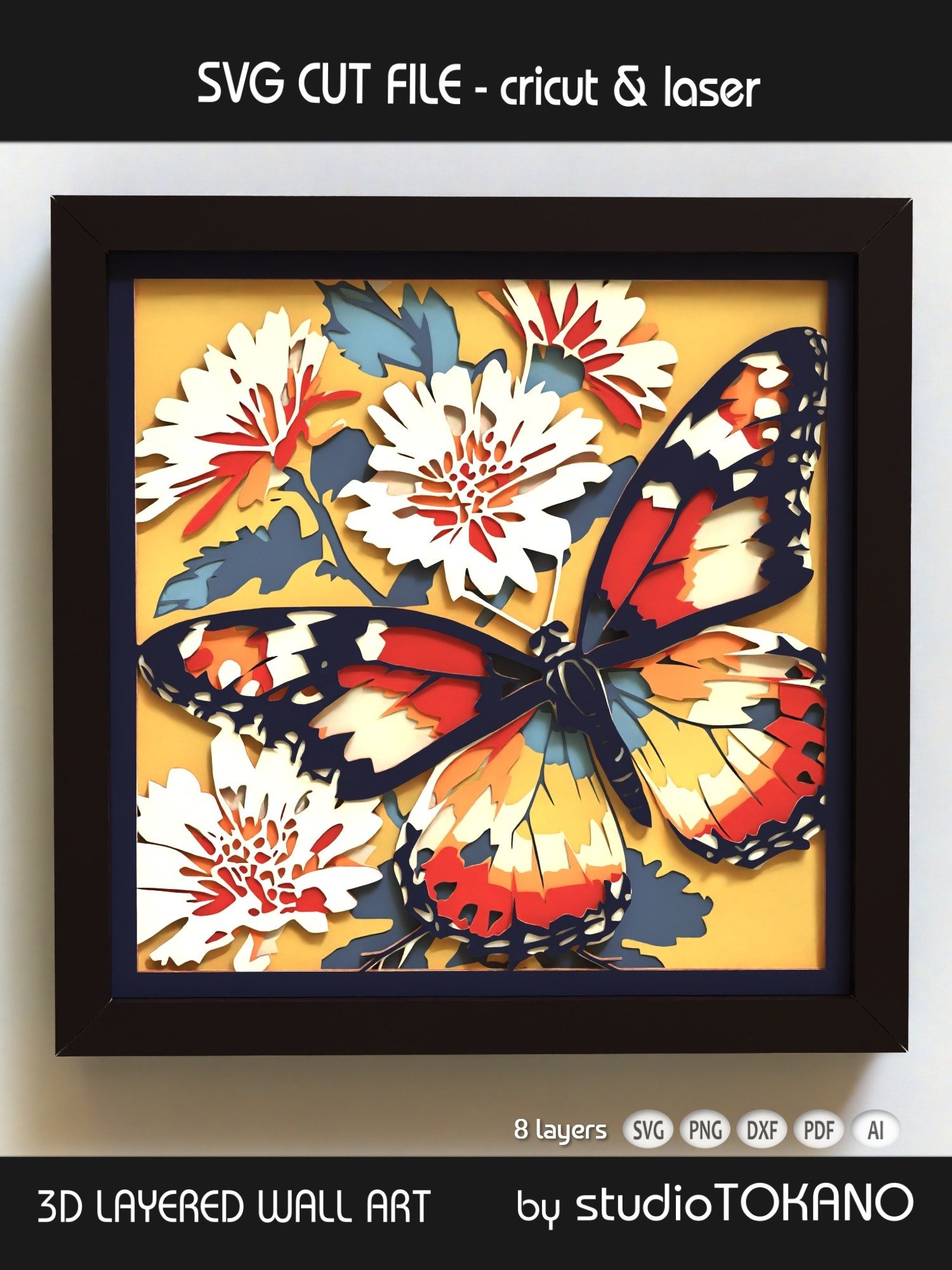 Butterfly Shadow box SVG product image (1)