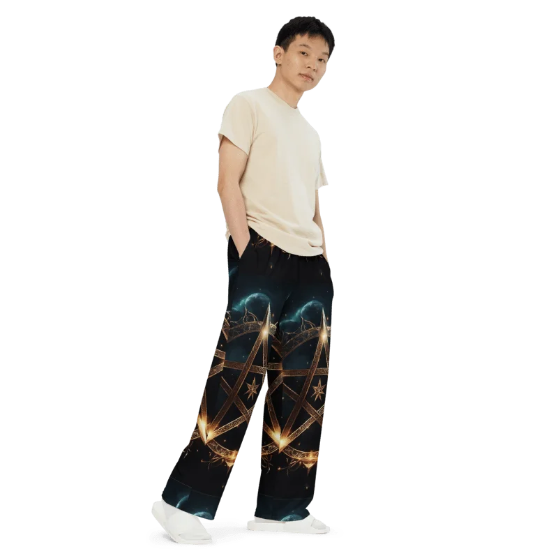 Black & Gold Symbology Lounge Pants product image (6)