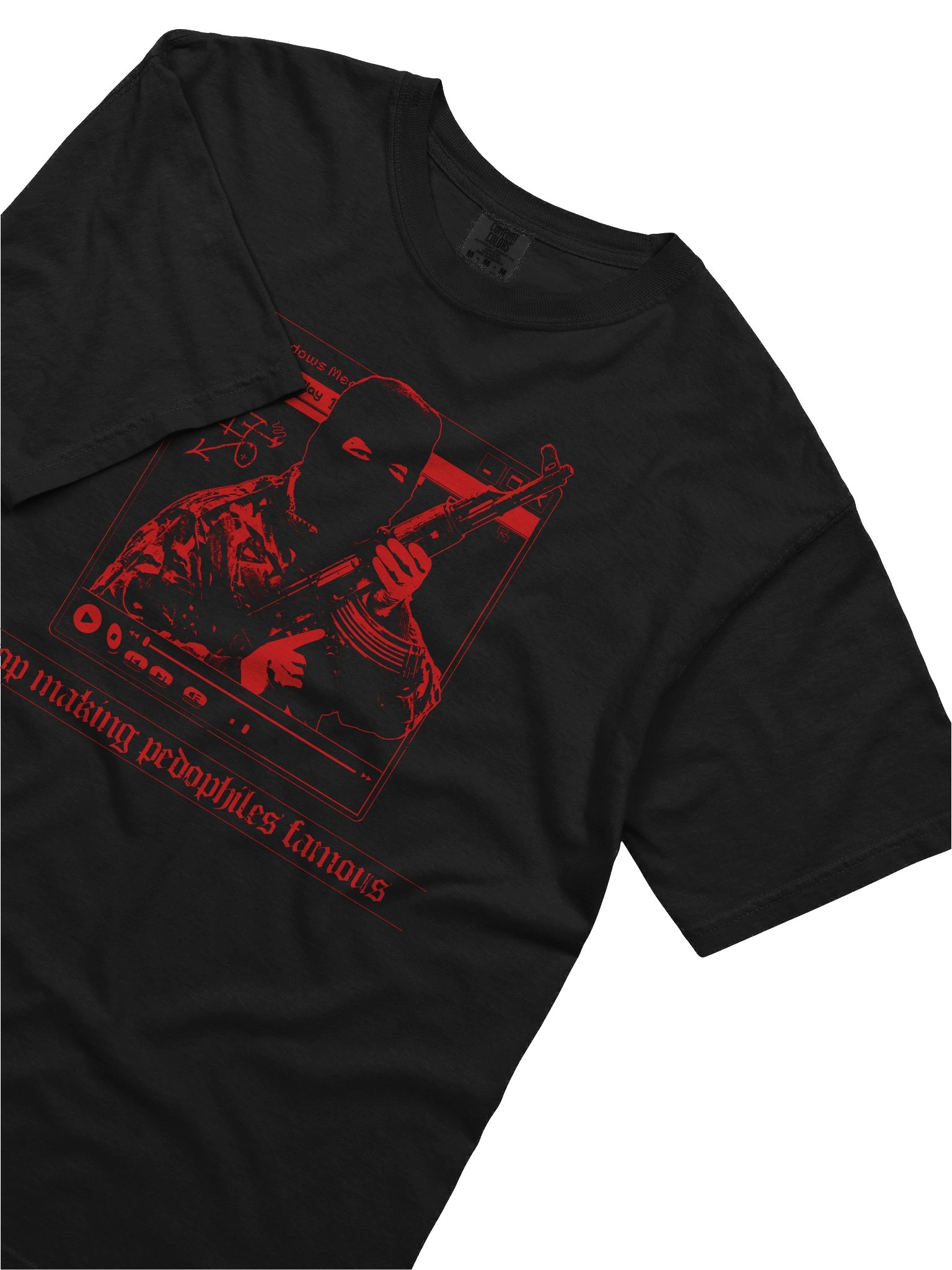 "STOP MAKING PEDOS FAMOUS" TSHIRT BACKPRINT RED product image (5)