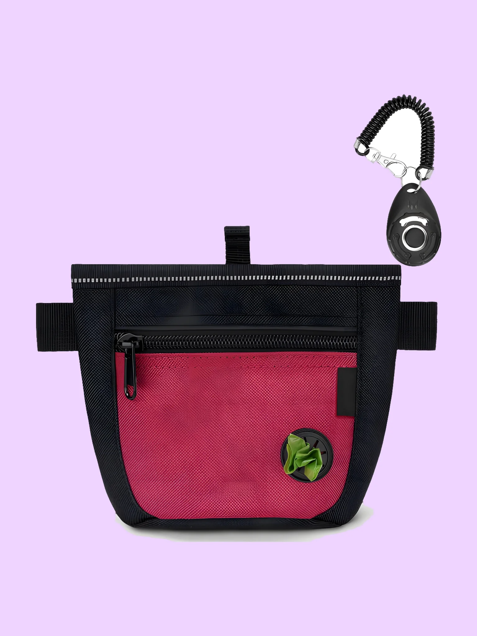 Magnetic Dog Treat Training Pouch with Clicker product image (4)