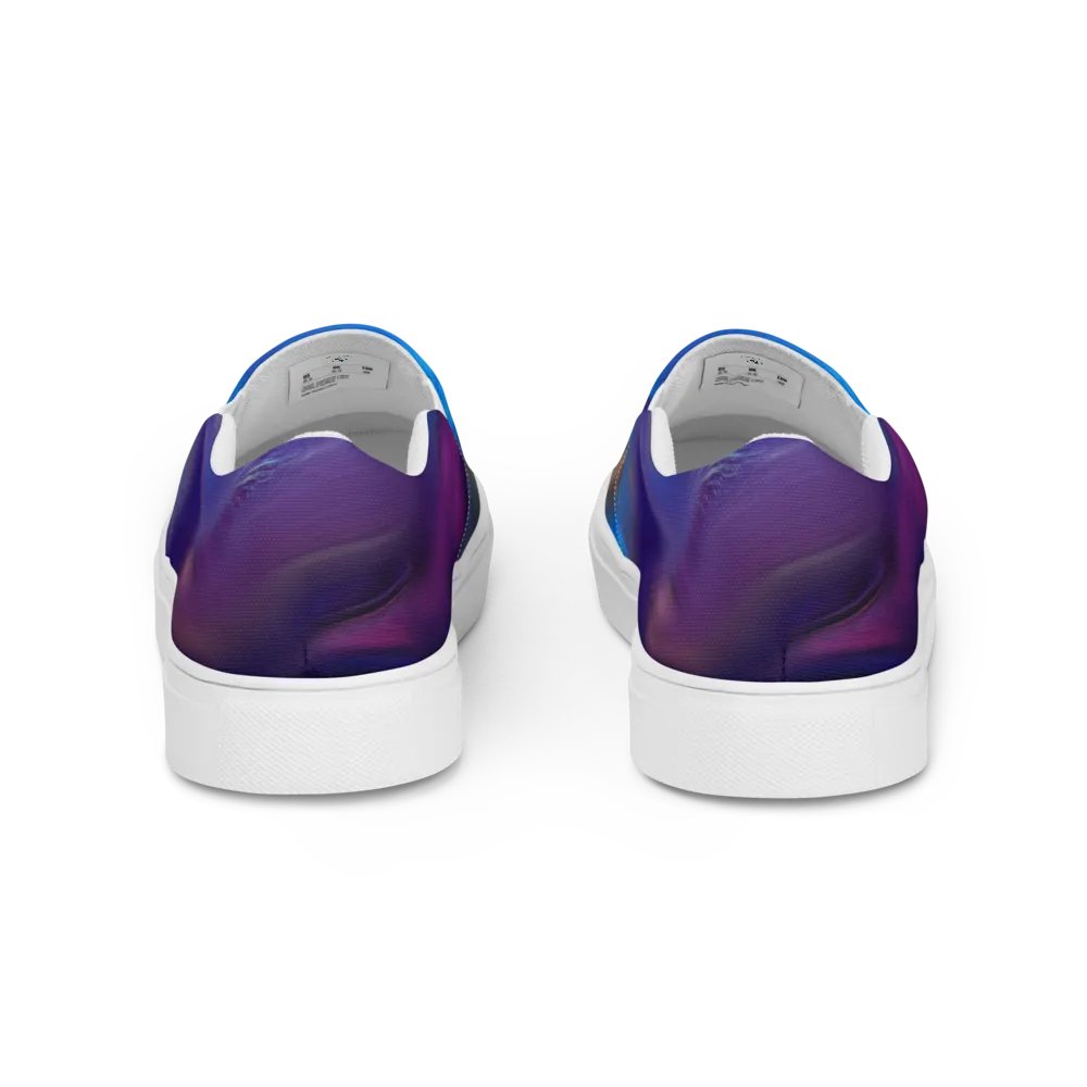 Vibrant Swirl Men's Canvas Slip-On Shoes product image (4)