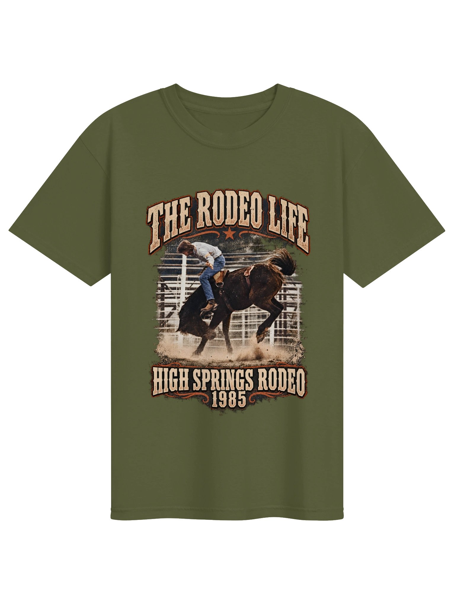 Vintage Bronc Riding Shirt — High Springs Rodeo 1985 | Broken Arena™ product image (2)