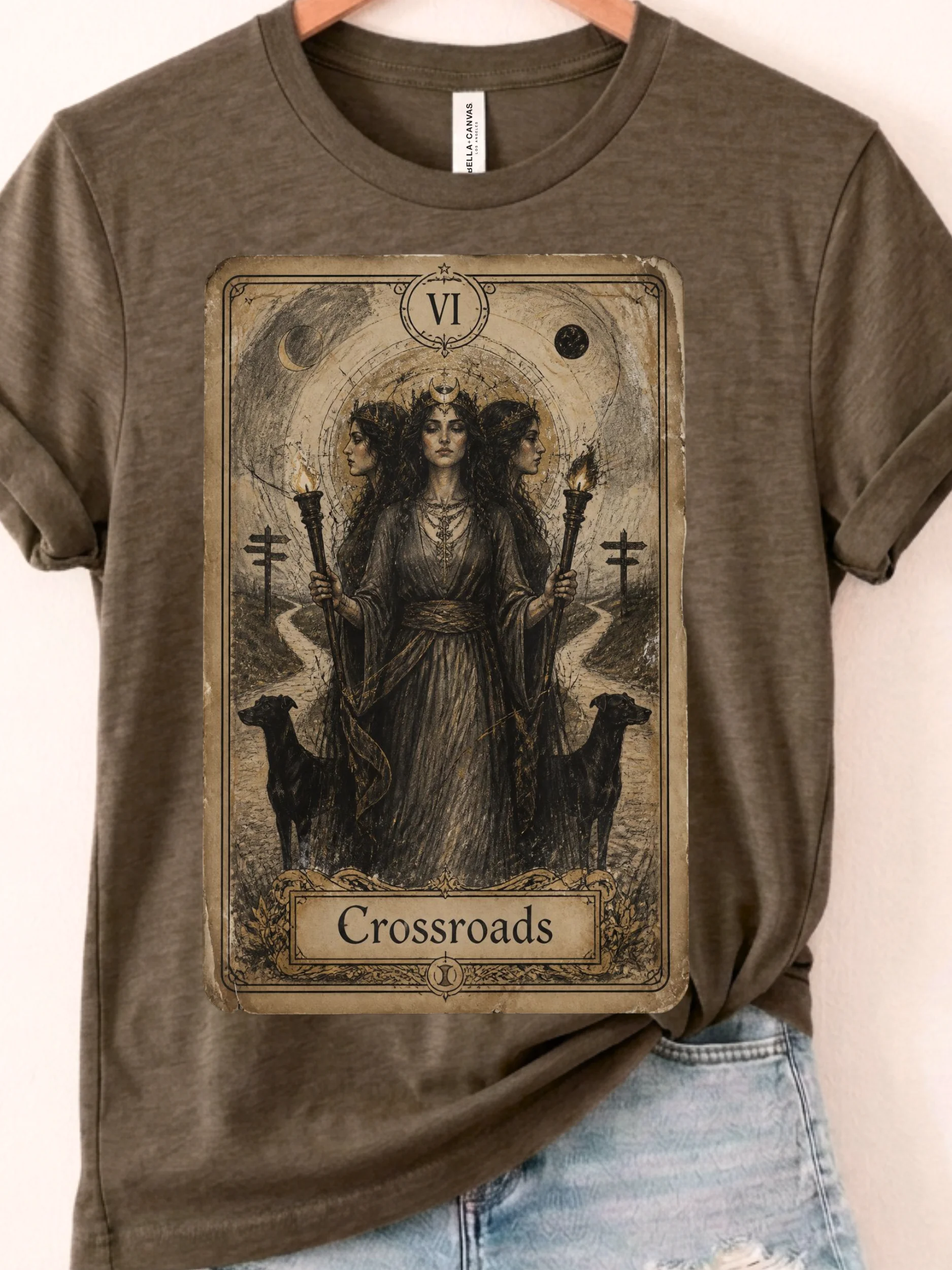 Hecate Crossroads Tarot Shirt Greek Mythology Tee product image (1)