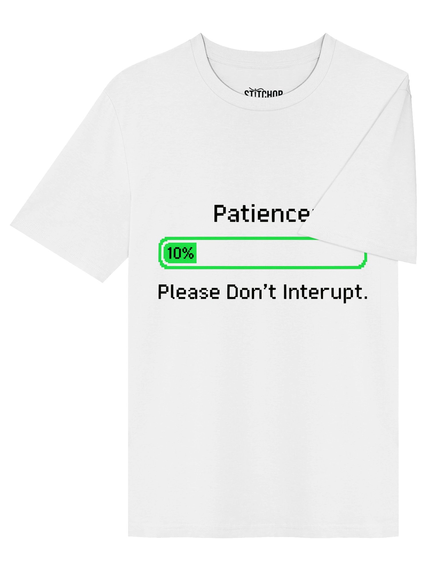 Patience Loading 10% – Funny Introvert Humor - Light Colors - Unisex Organic T-Shirt product image (7)