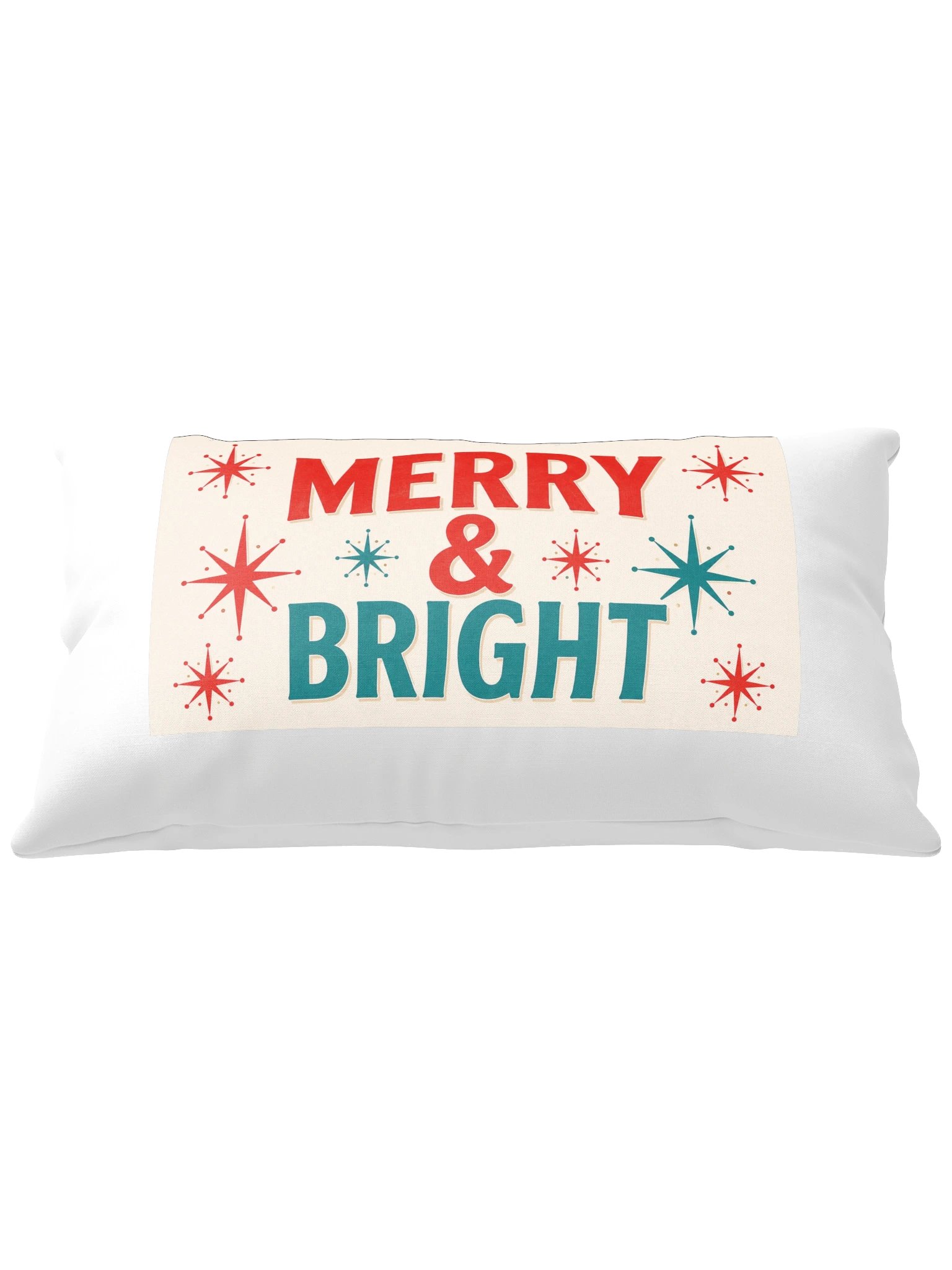 Merry & Bright Retro Christmas Lumbar Pillow product image (1)
