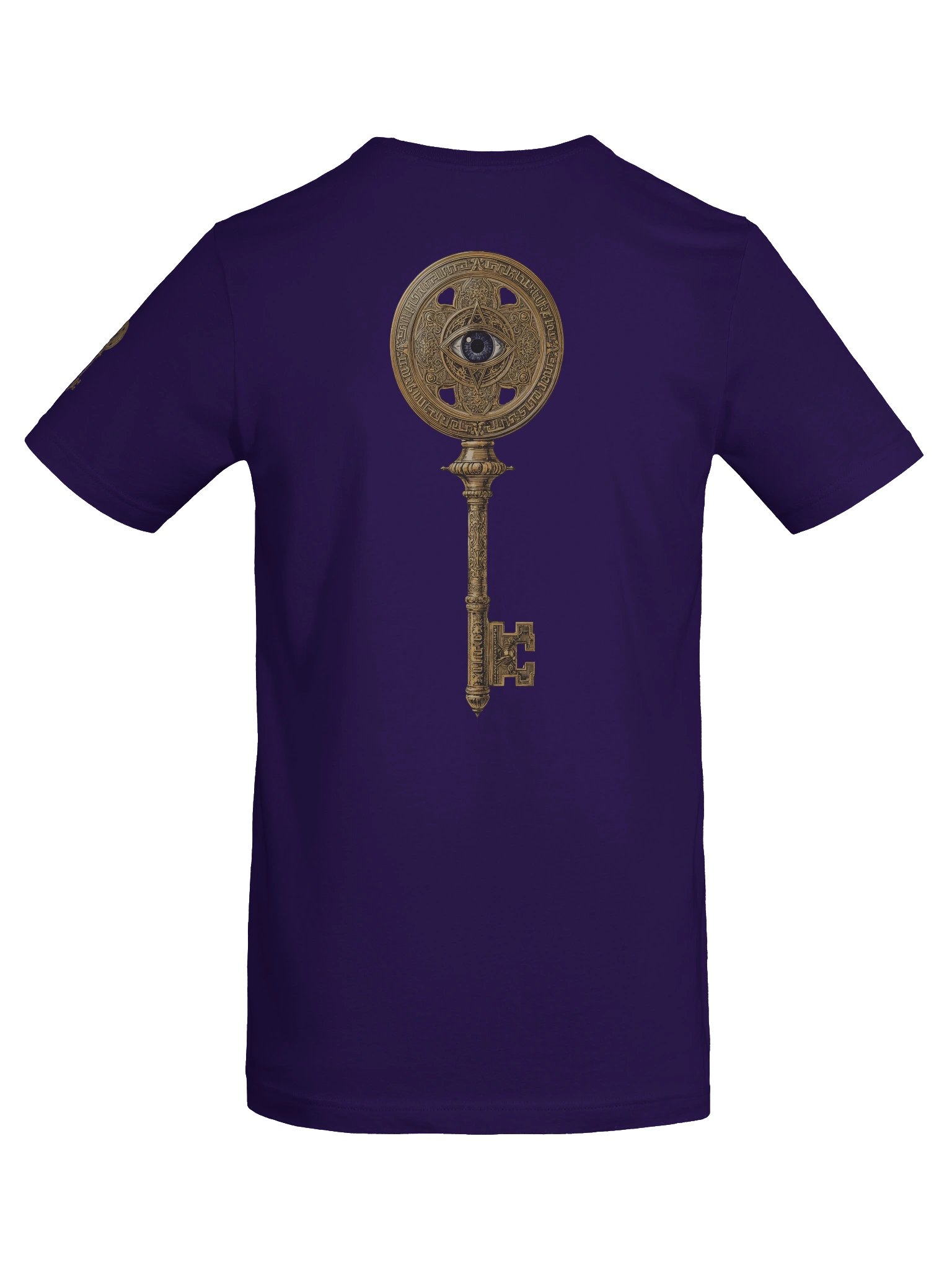 The Gatekeeper’s Key Classic T-Shirt – Back & Left Shoulder Print | Team Purple | Bella+Canvas 3001 product image (8)