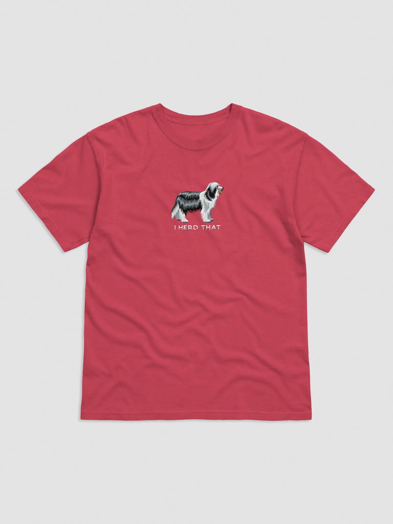I Herd That T-Shirt(Embroidered) of a Bearded Collie product image (4)