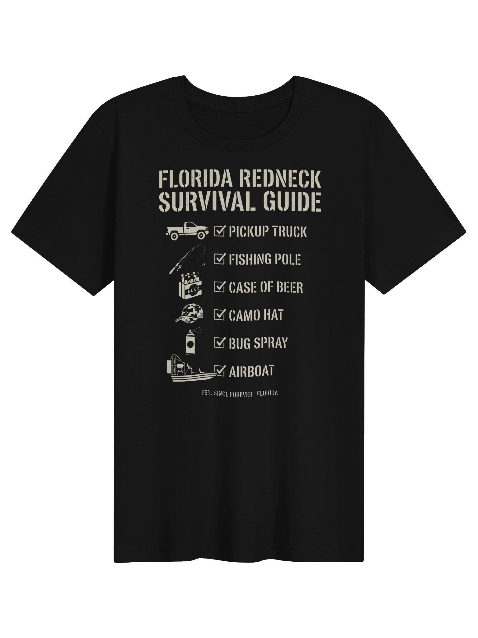 Florida Redneck Survival Guide Checklist Tee product image (8)