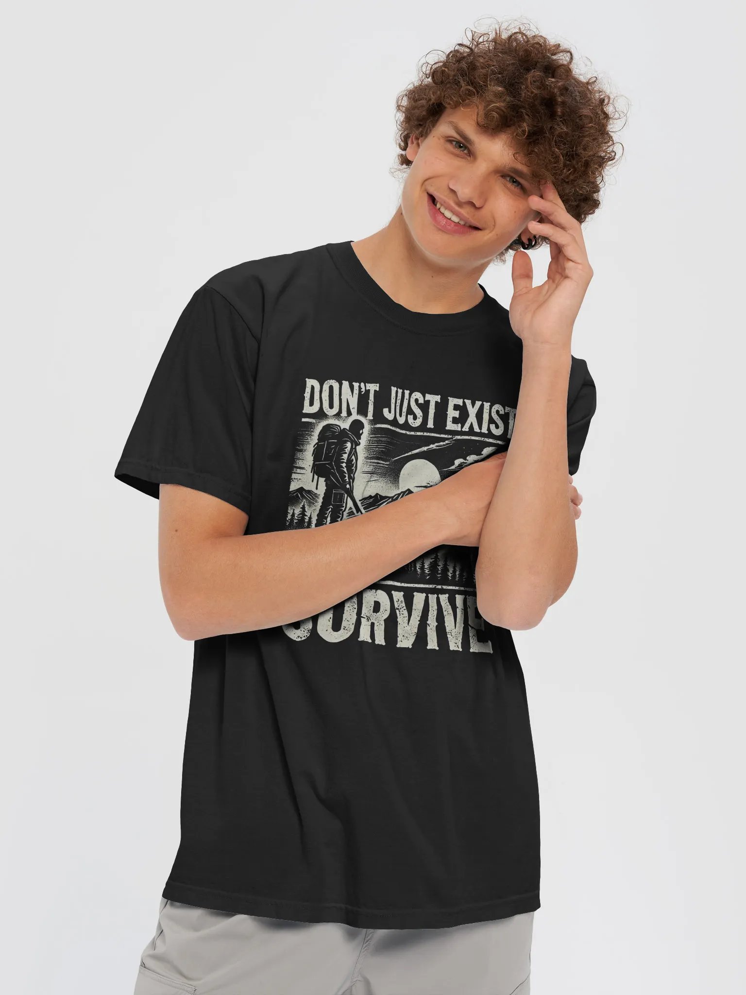 'Don't Just Exist, Survive' – Comfort Colors Heavyweight T-Shirt product image (2)