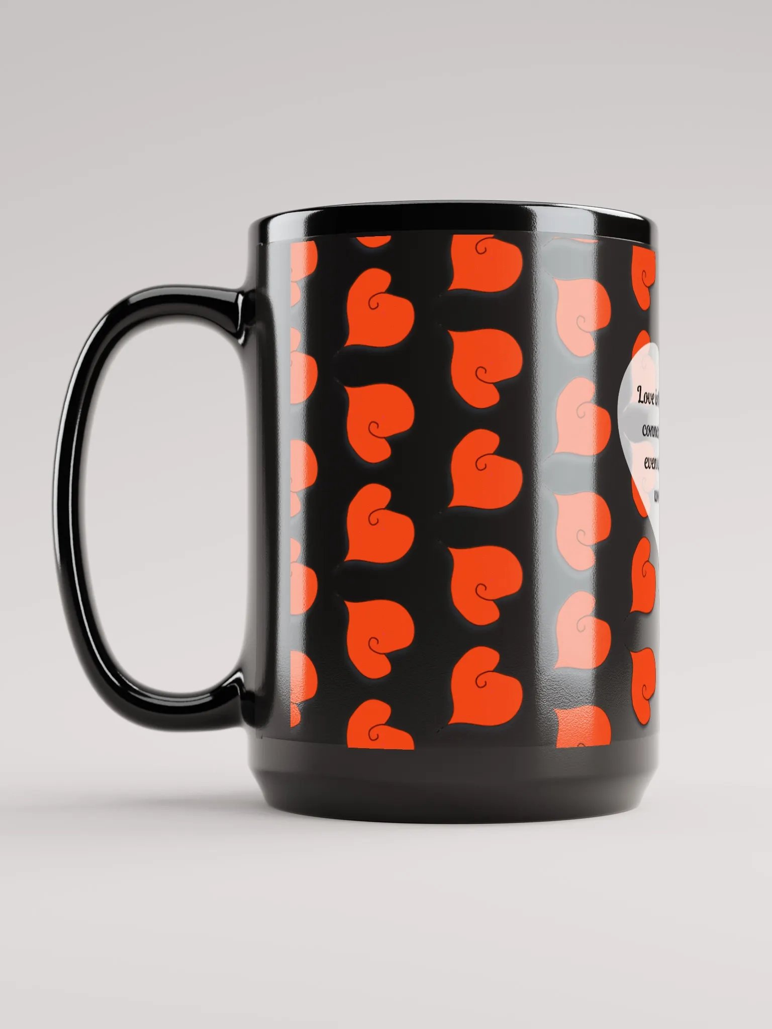 Love Is The Bridge, Black Mug product image (6)