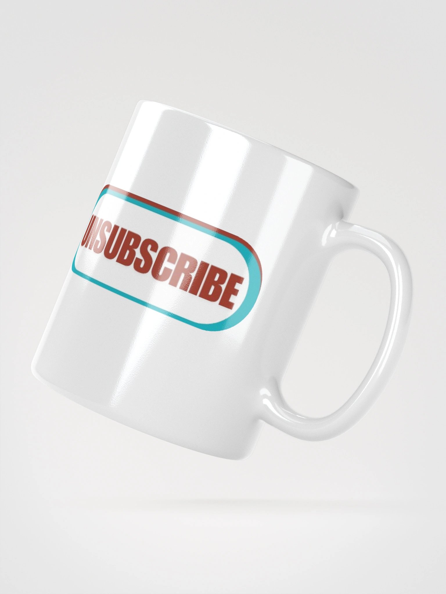 Unsubscribe | White Glossy Mug by Mugz | Left Handed product image (2)