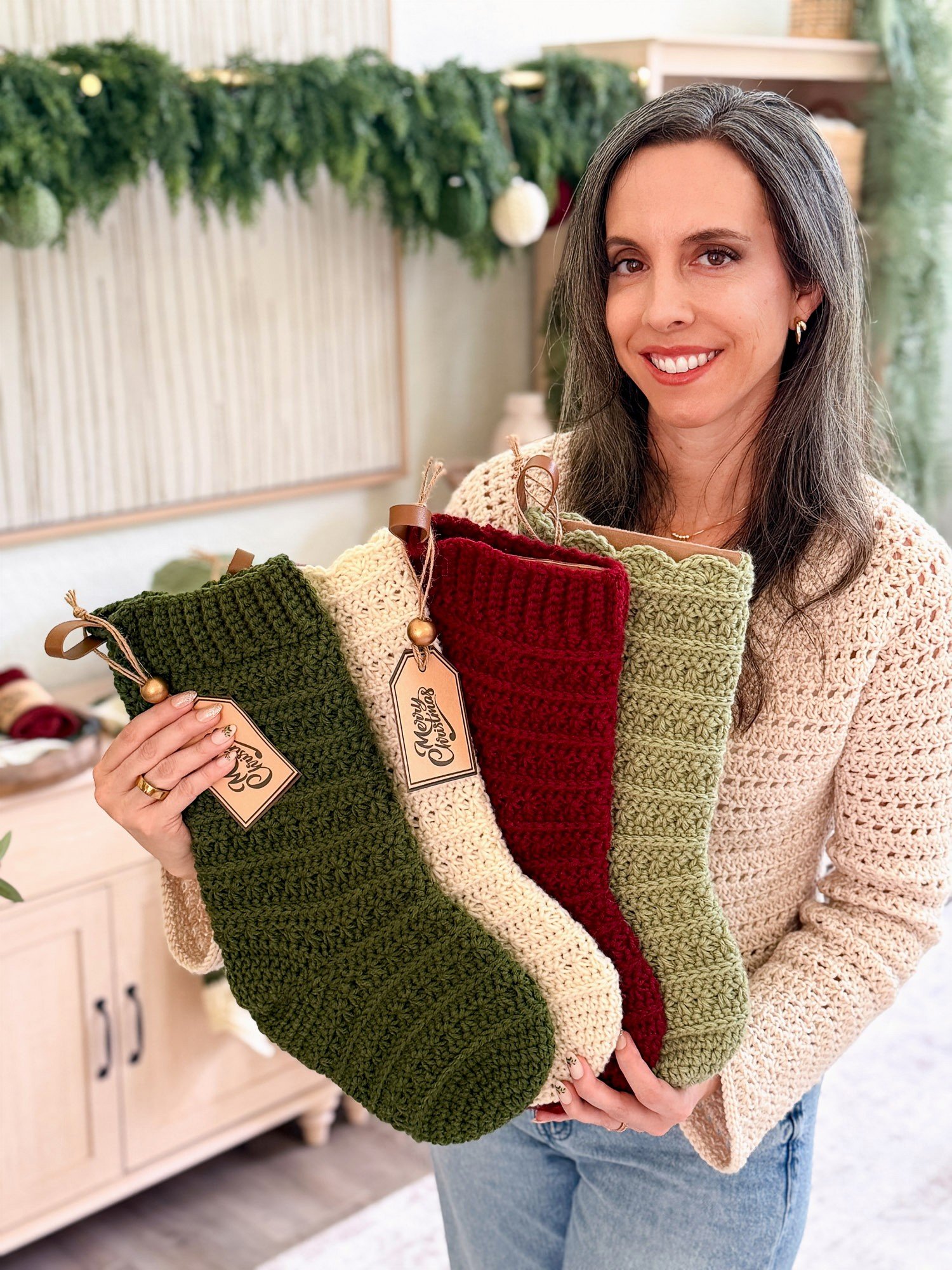 Petal Loop Stitch Crochet Stocking Pattern product image (7)