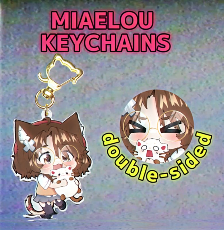 Miaelou double-sided keychains fulfillment product image (1)