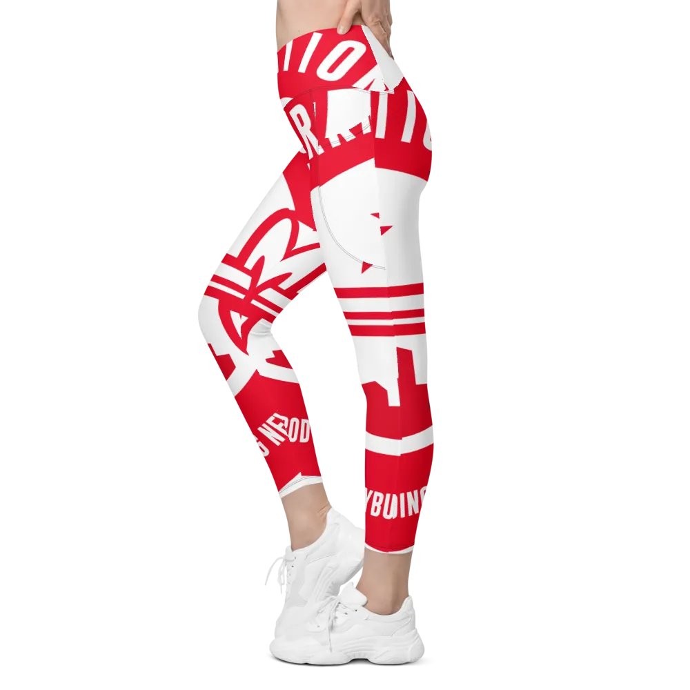 IFBNewsfeed.Org's All-Over Print Crossover Leggings with Pockets product image (5)